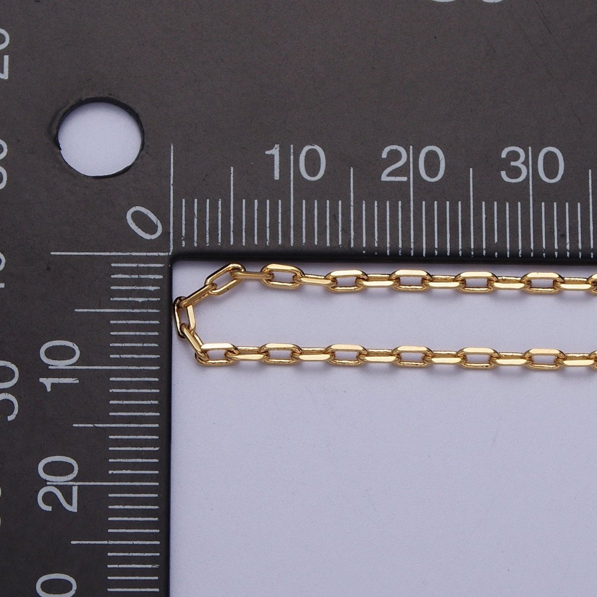 24K Gold Filled 2mm Cable Unfinished Chain in Gold & Silver | ROLL-899, ROLL-900 Clearance Pricing - DLUXCA