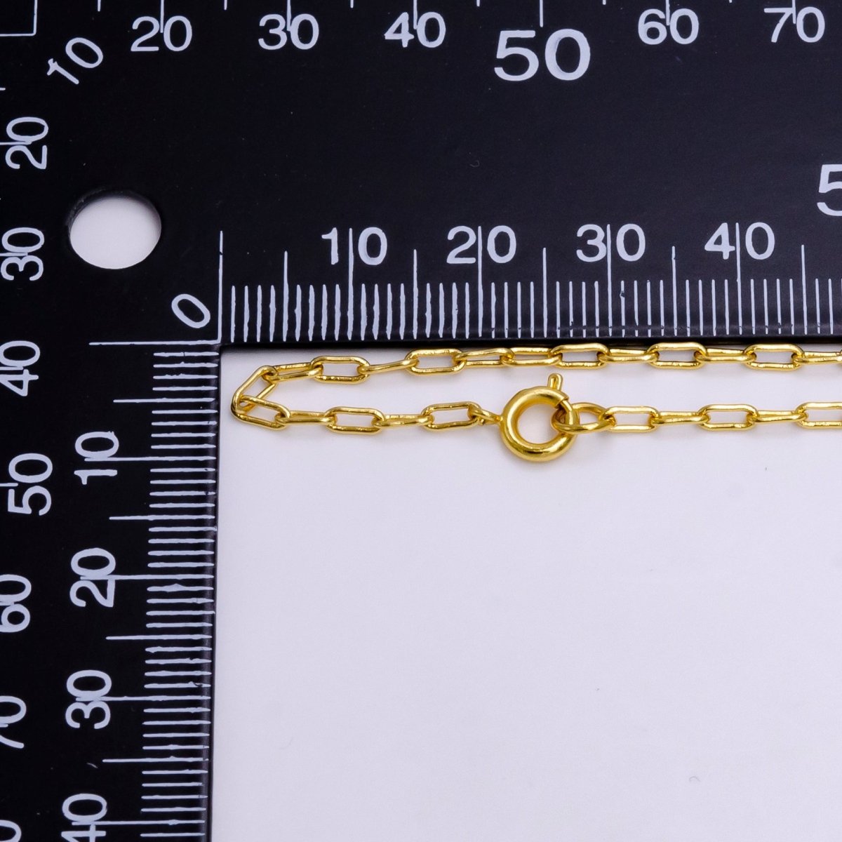 24K Gold Filled 2mm Dainty Paperclip 18 Inch, 20 Inch Layering Chain Necklace | WA-2216 to WA-2218 Clearance Pricing - DLUXCA