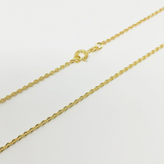 24K Gold Filled 2mm Rolo Chain - 17.5 Inch Gold Filled Rolo Chain w/ Spring Ring | CN-921 CN-963 Clearance Pricing - DLUXCA