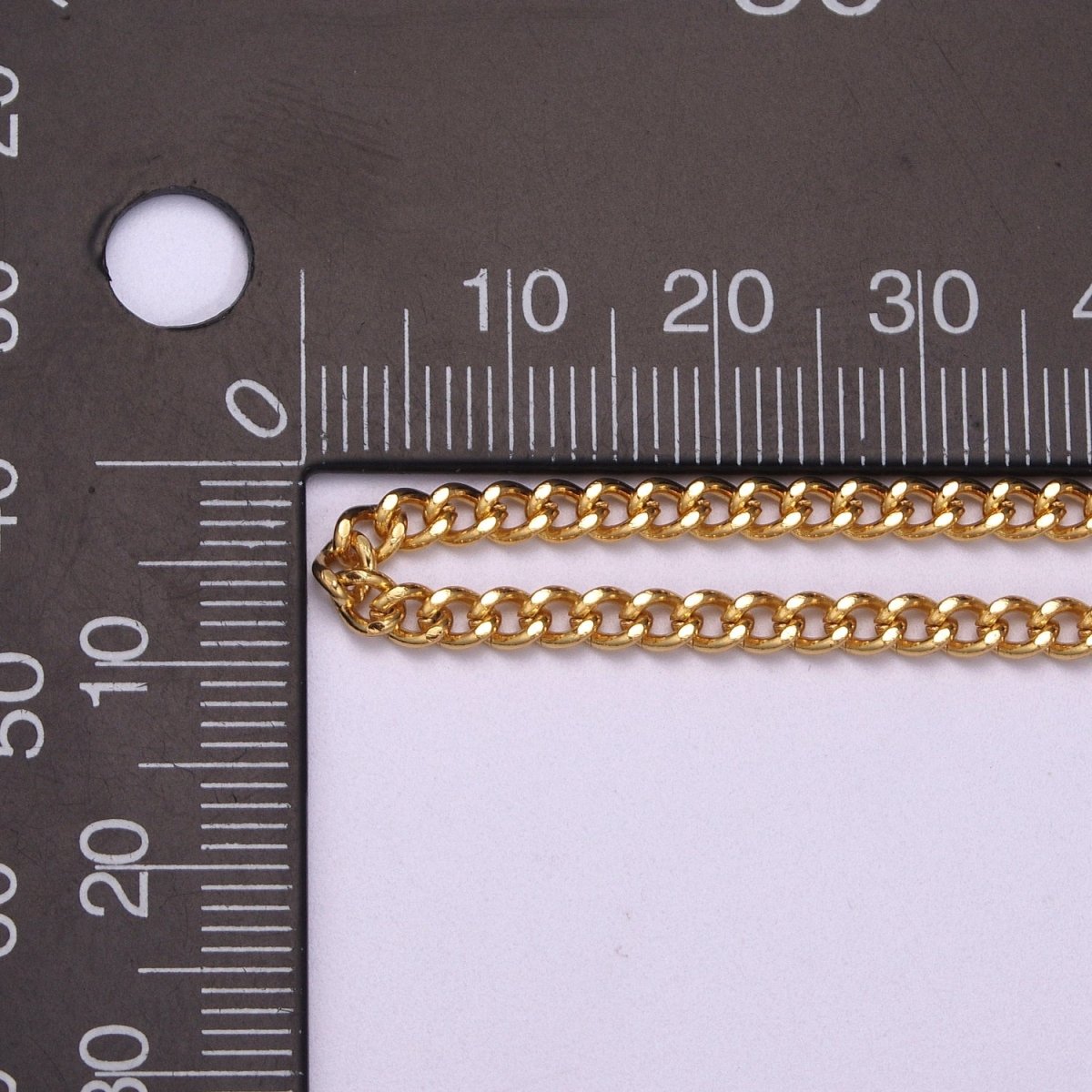 24K Gold Filled 3mm Miami Curb 18 Inch Layering Chain w. 2 Inch Extender | WA-404 Clearance Pricing - DLUXCA