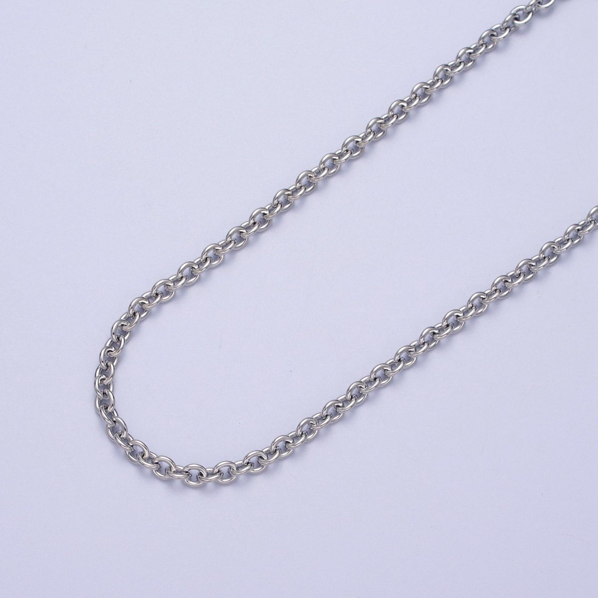 24K Gold Filled 3mm Mini Rolo Unfinished Chain in Gold & Silver | ROLL-907, ROLL-908 Clearance Pricing - DLUXCA