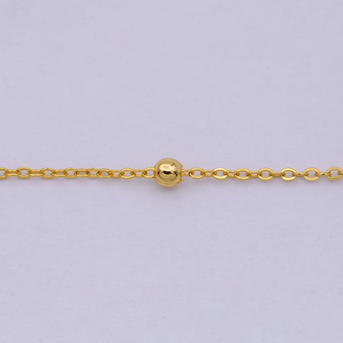 24K Gold Filled 3mm Satellite Bead Cable 20 Inch Layering Chain Necklace | WA-2155 Clearance Pricing - DLUXCA