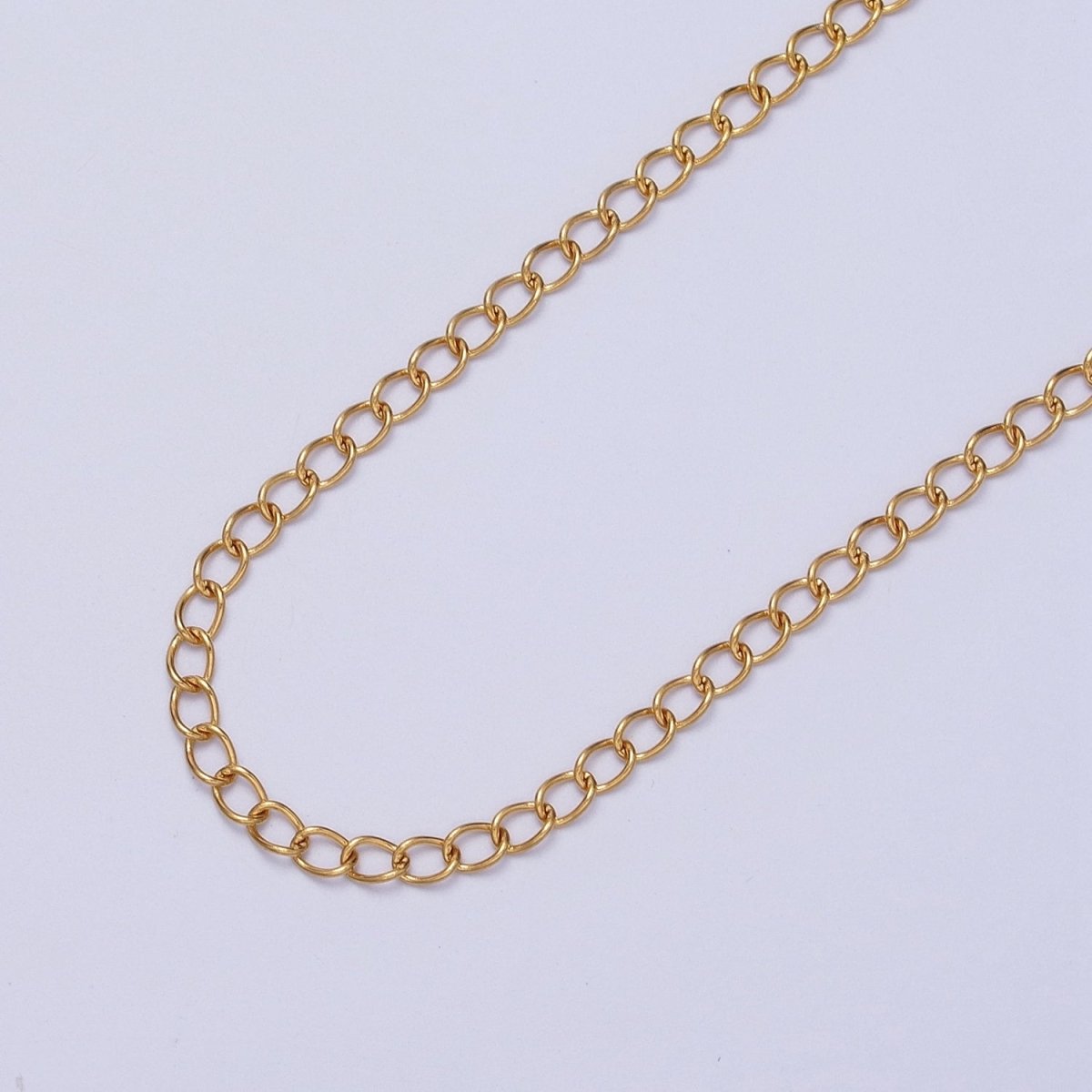 24K Gold Filled 3mm Thin Cable Gold, Silver Unfinished Extender Chain | ROLL-939 ROLL-940 Clearance Pricing - DLUXCA