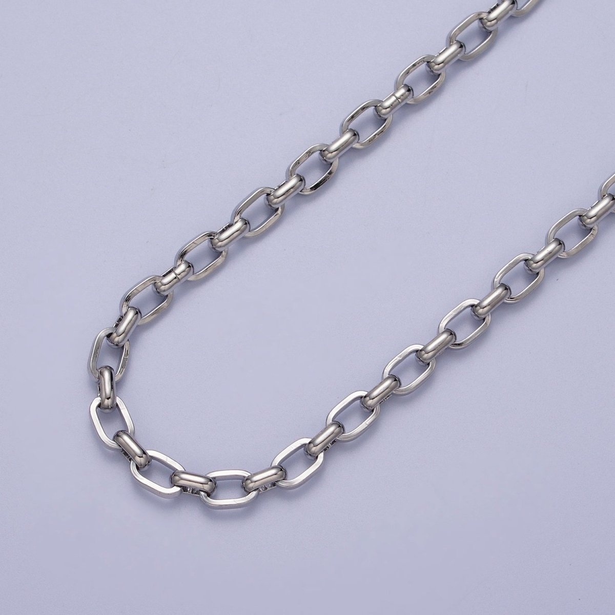 24K Gold Filled 4.4mm Unfinished Cable Chain in Gold & Silver | ROLL-1002 ROLL-1003 Clearance Pricing - DLUXCA