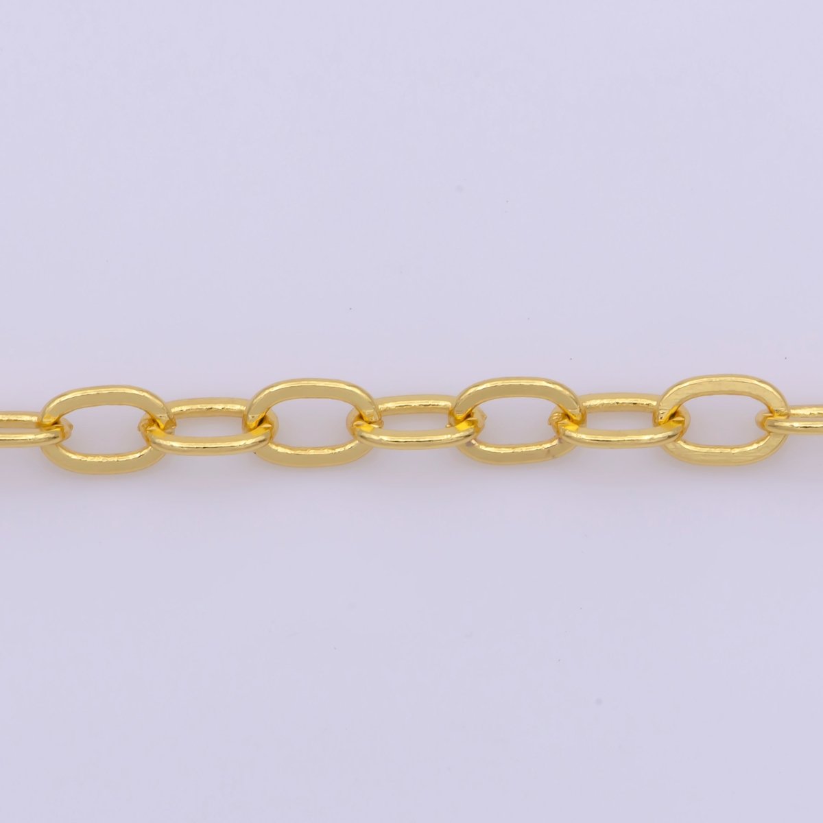 24K Gold Filled 4mm Cable 20 Inch Statement Chain Necklace w. Extender | WA-293 Clearance Pricing - DLUXCA