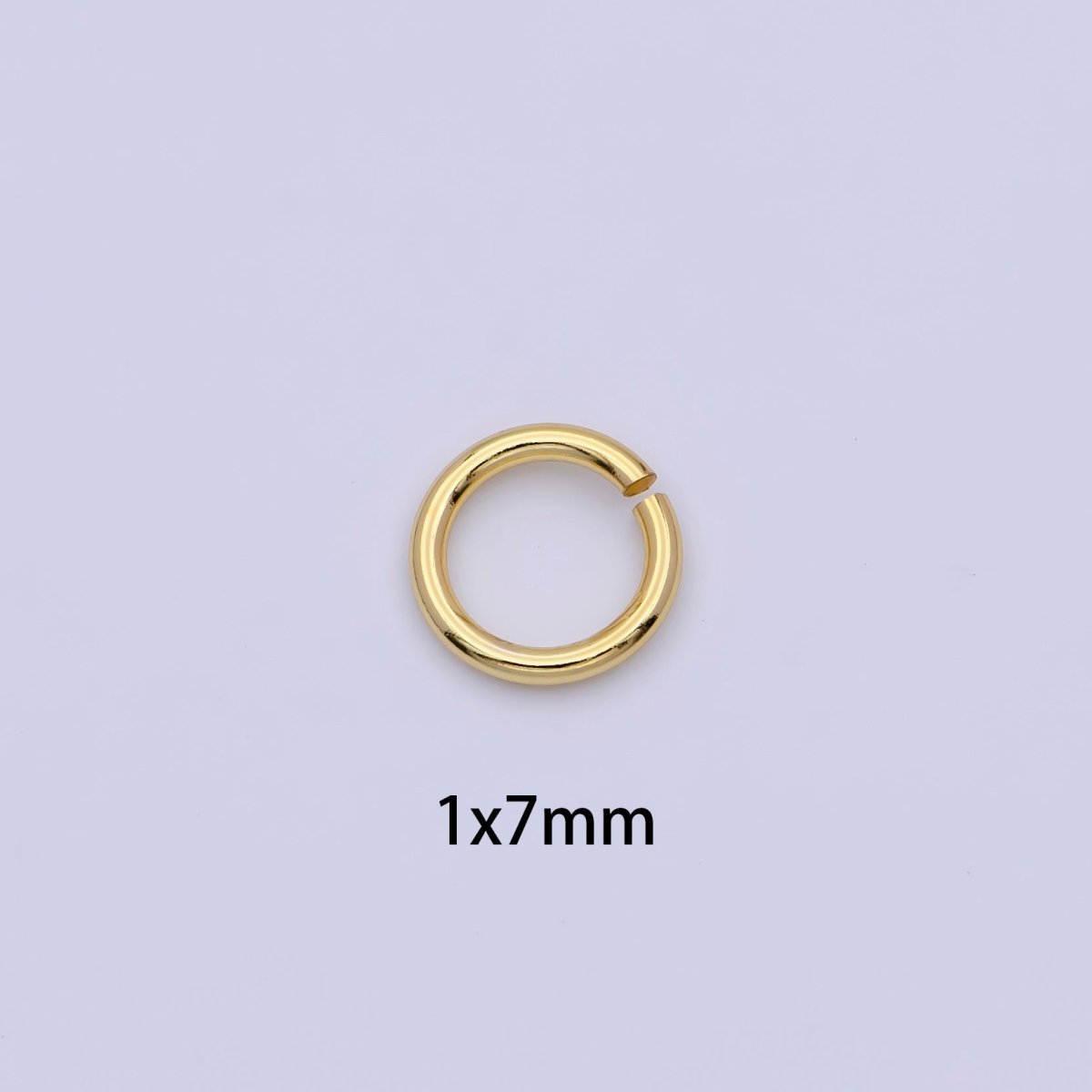 24K Gold Filled 5mm, 6mm, 7mm, 8mm (18 Gauge) Jump Ring Jewelry Making Supply | SP-1560 ~ SP1563-15 - DLUXCA