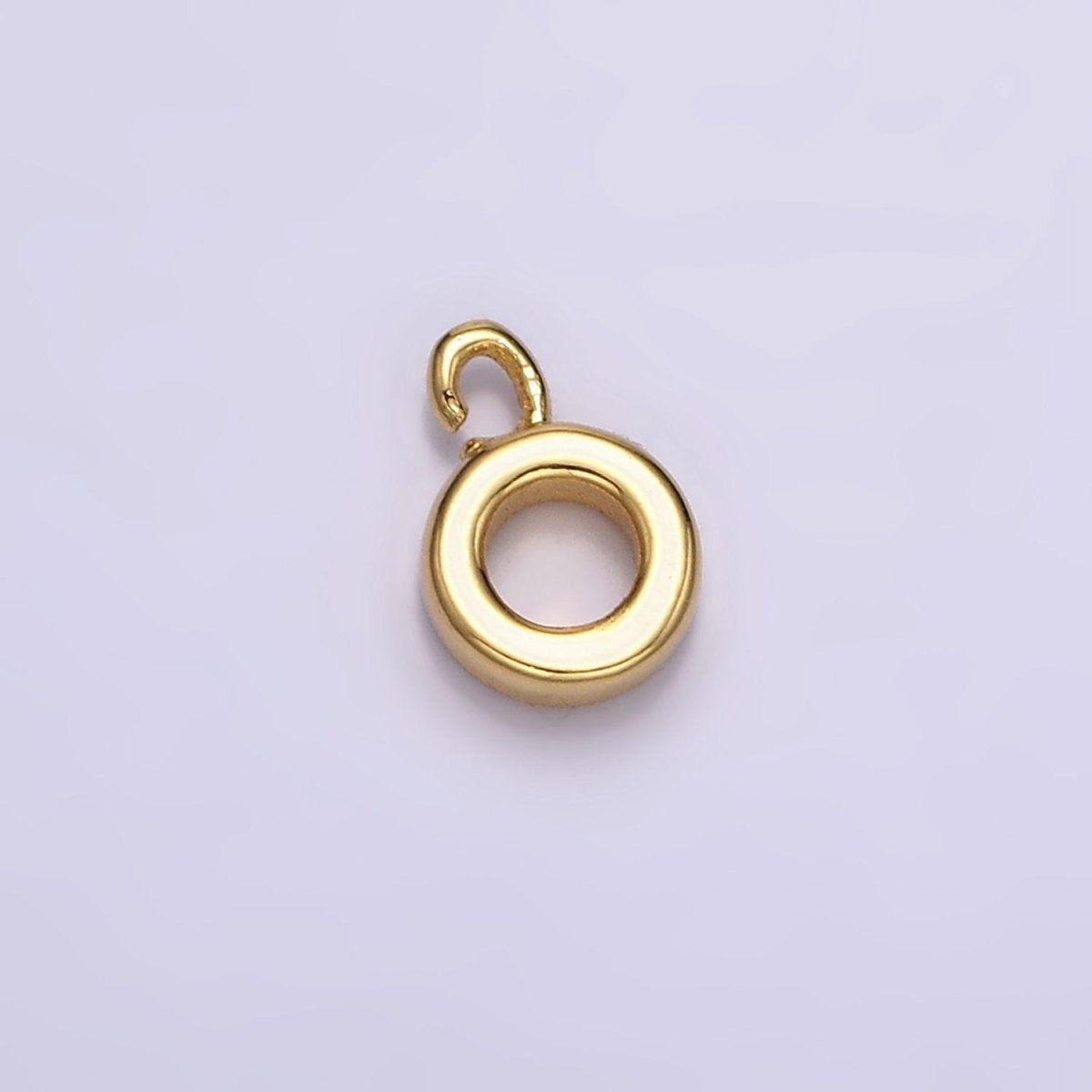 24K Gold Filled 5mm, 6mm Thin Crimp Open Loop Charm Holder Jewelry Making Supply in Gold & Silver | Z-923 - Z-926 - DLUXCA
