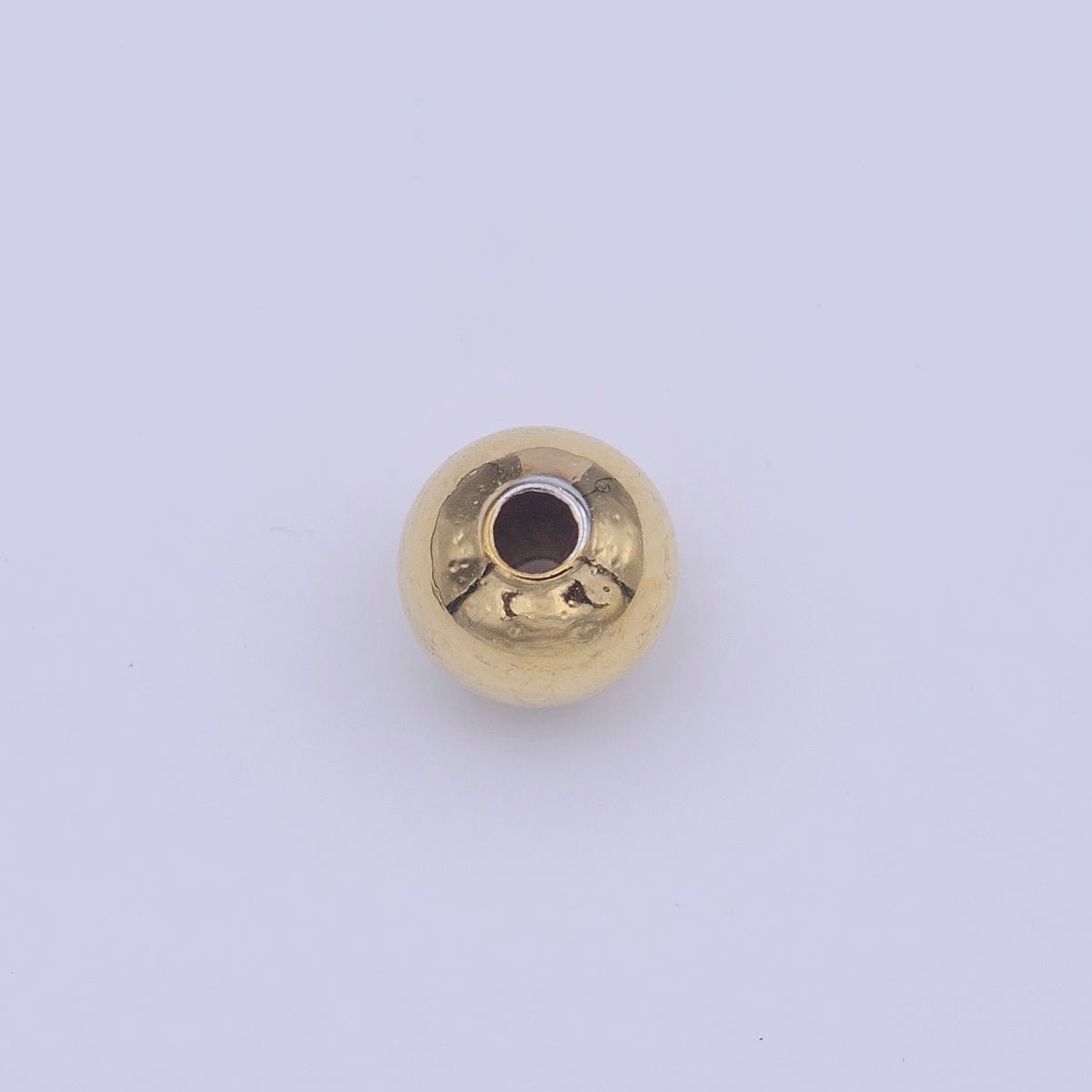 24K Gold Filled 5mm Round Minimalist Bead Crimp Jewelry Making Supply | Z-407 - DLUXCA