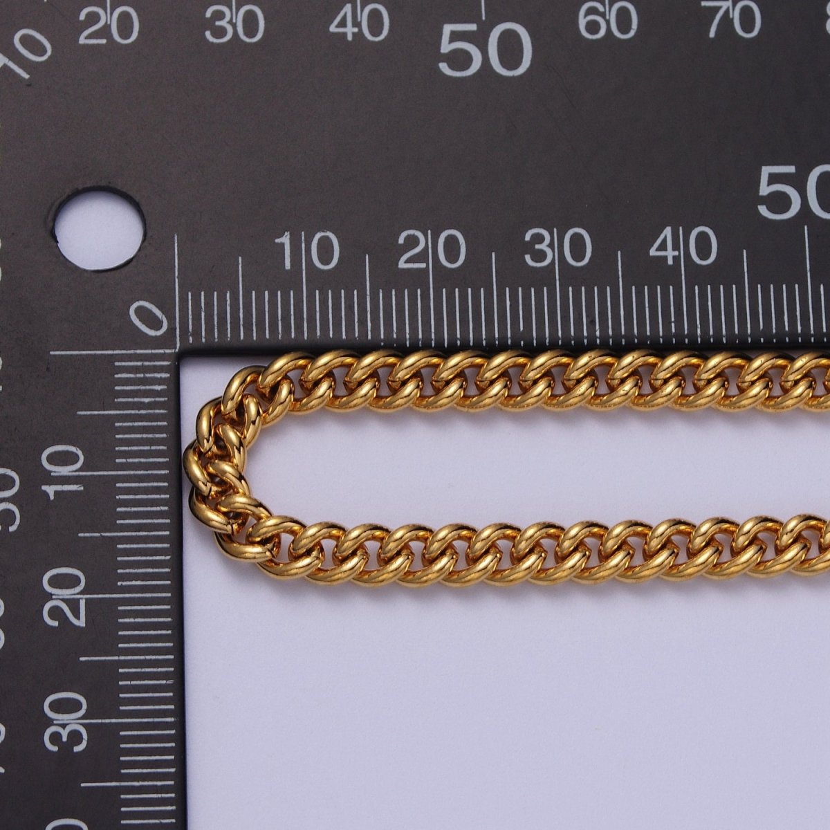 24K Gold Filled 5mm Width Curb Gold, Silver Unfinished Chain | ROLL-978, ROLL-979 Clearance Pricing - DLUXCA