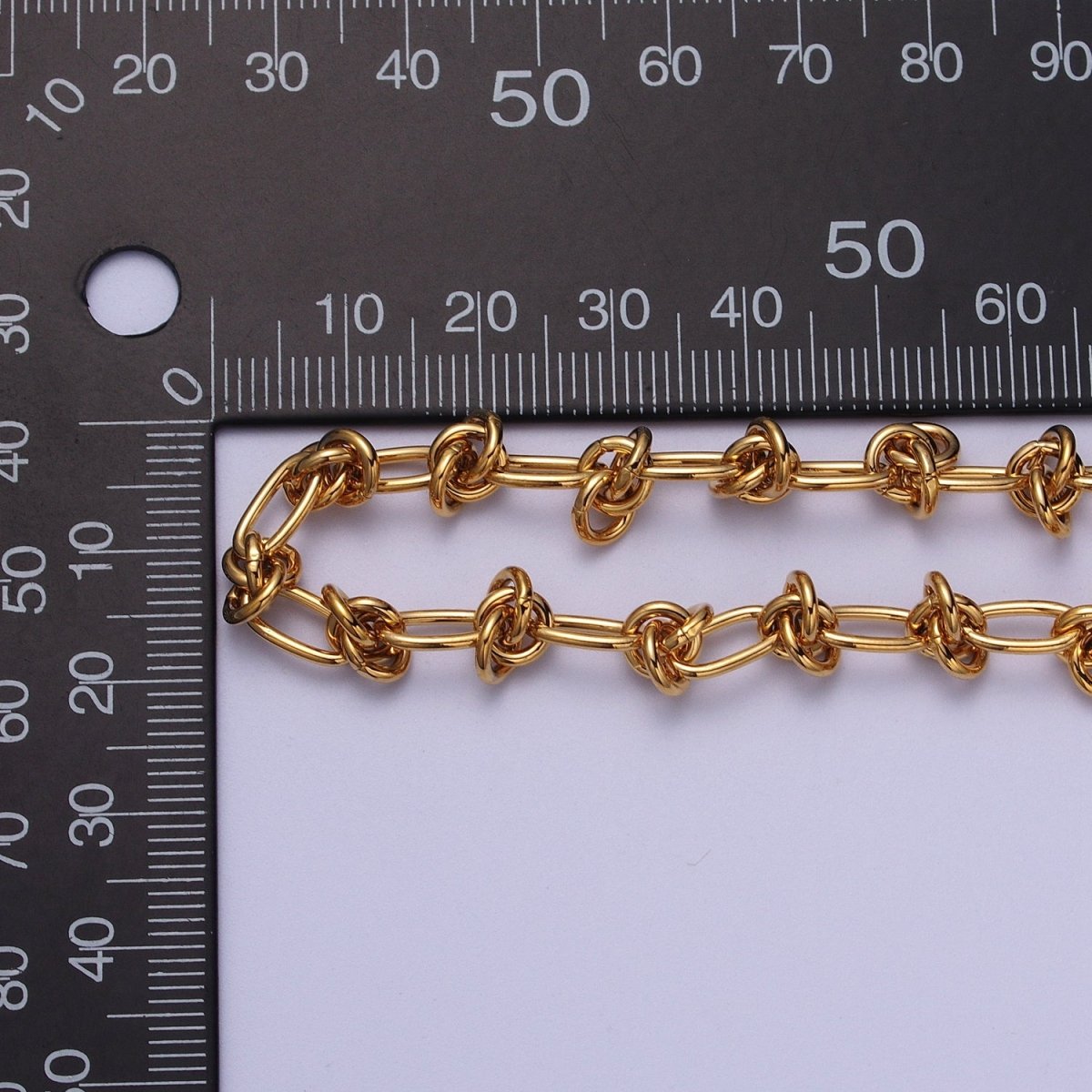24K Gold Filled 8mm, 13mm Designed Oval Round Unfinished Chain in Gold & Silver | ROLL-994 ROLL-995, ROLL-960 ROLL-961 Clearance Pricing - DLUXCA