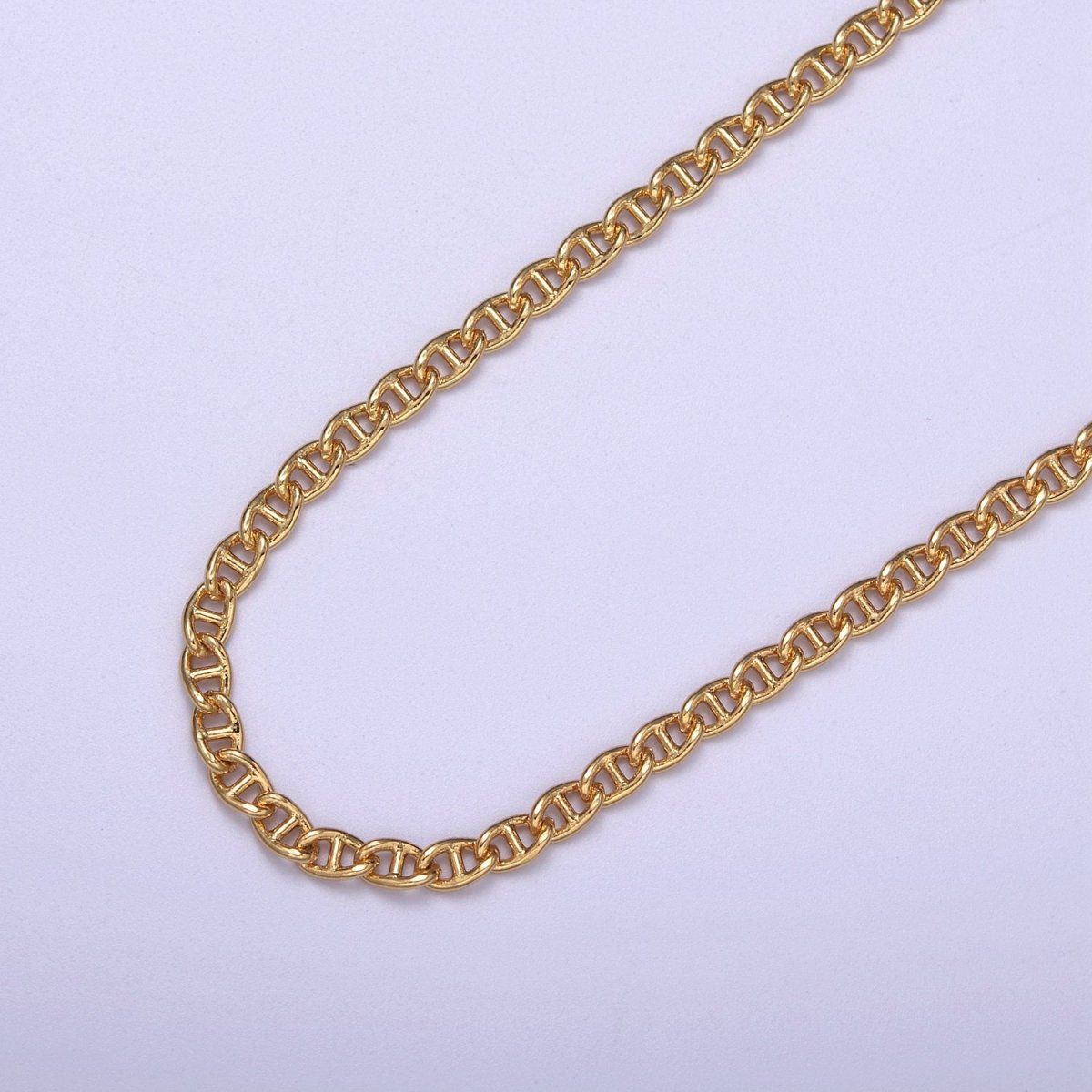 24K Gold Filled Anchor Chain, 5.2X3.2mm Wholesale Chain For Jewelry Making Component Supply | ROLL-625 Clearance Pricing - DLUXCA