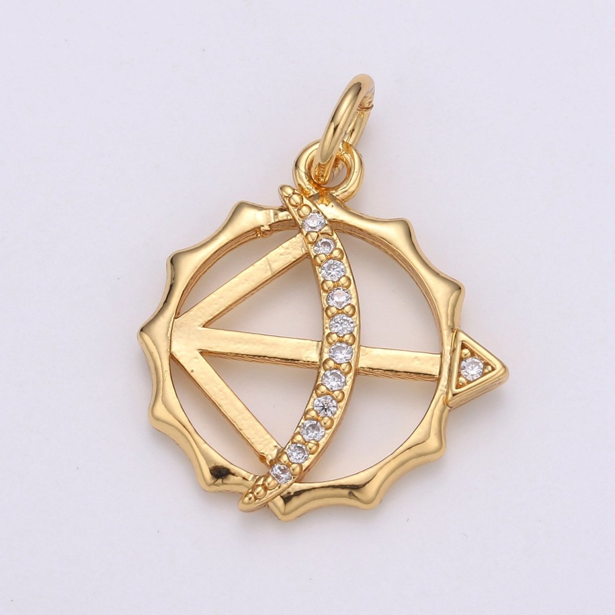 24K Gold Filled Bow and Arrow Charm D-904 - DLUXCA