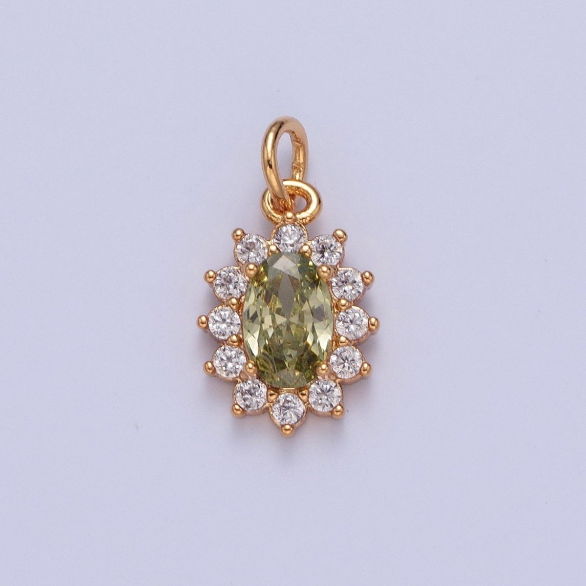 24K Gold Filled Celestial Sun Cubic Zirconia Charm For DIY Jewelry Necklace Making | X-082 - X-087 - DLUXCA