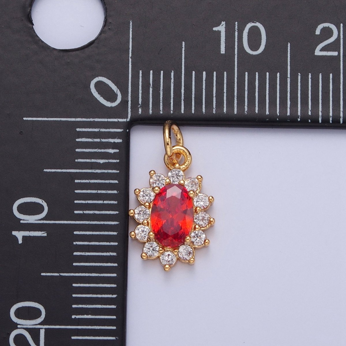 24K Gold Filled Celestial Sun Cubic Zirconia Charm For DIY Jewelry Necklace Making | X-082 - X-087 - DLUXCA