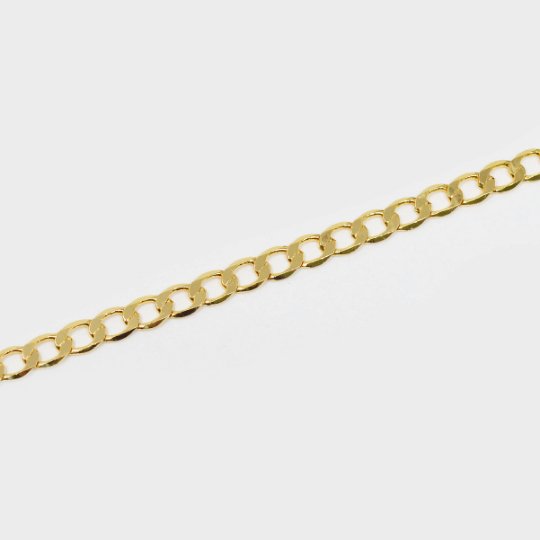 24K Gold Filled Chain 4.5mmx7.2mm, Miami Cuban Curb Chain by Yard Wholesale bulk Roll Chain for DIY Jewelry | ROLL-430 Clearance Pricing overstock - DLUXCA