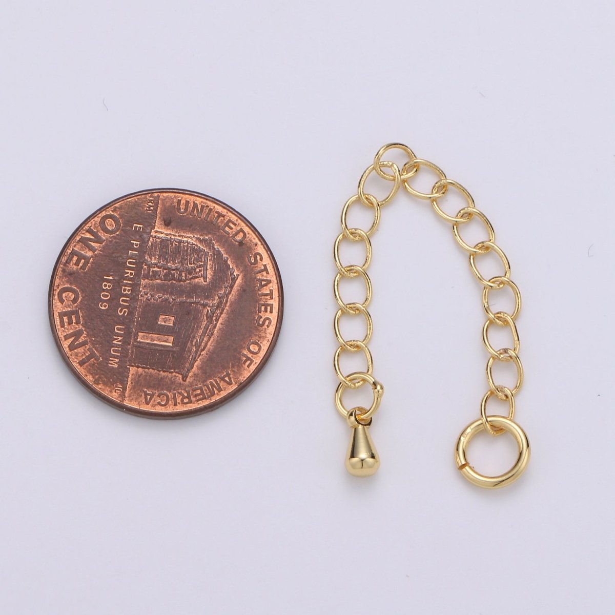 24K Gold Filled Chain Extender Gold / Silver For DIY Jewelry Making Chain Extender L-125~L-128 - DLUXCA