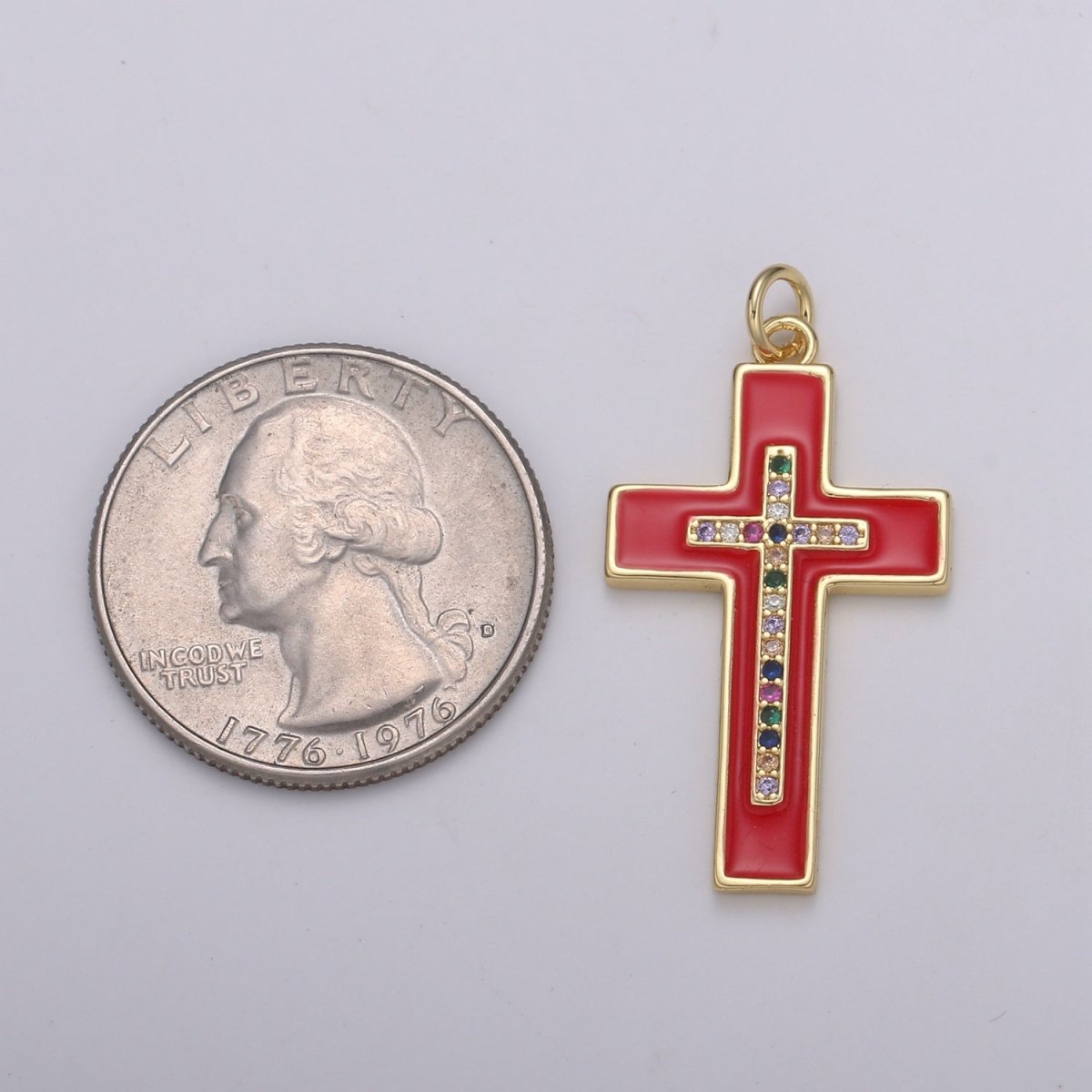 24K Gold Filled Cross Charm E-215-E-217 E-275 - DLUXCA