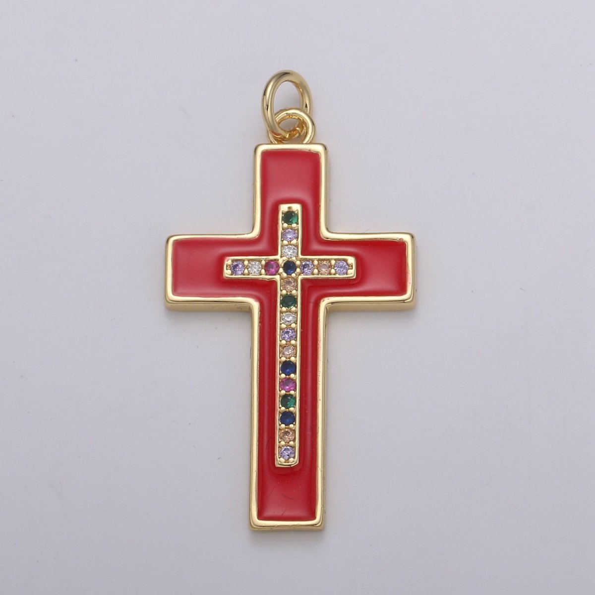 24K Gold Filled Cross Charm E-215-E-217 E-275 - DLUXCA