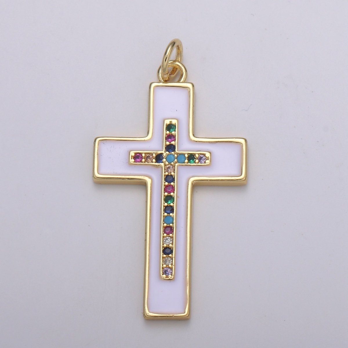 24K Gold Filled Cross Charm E-215-E-217 E-275 - DLUXCA