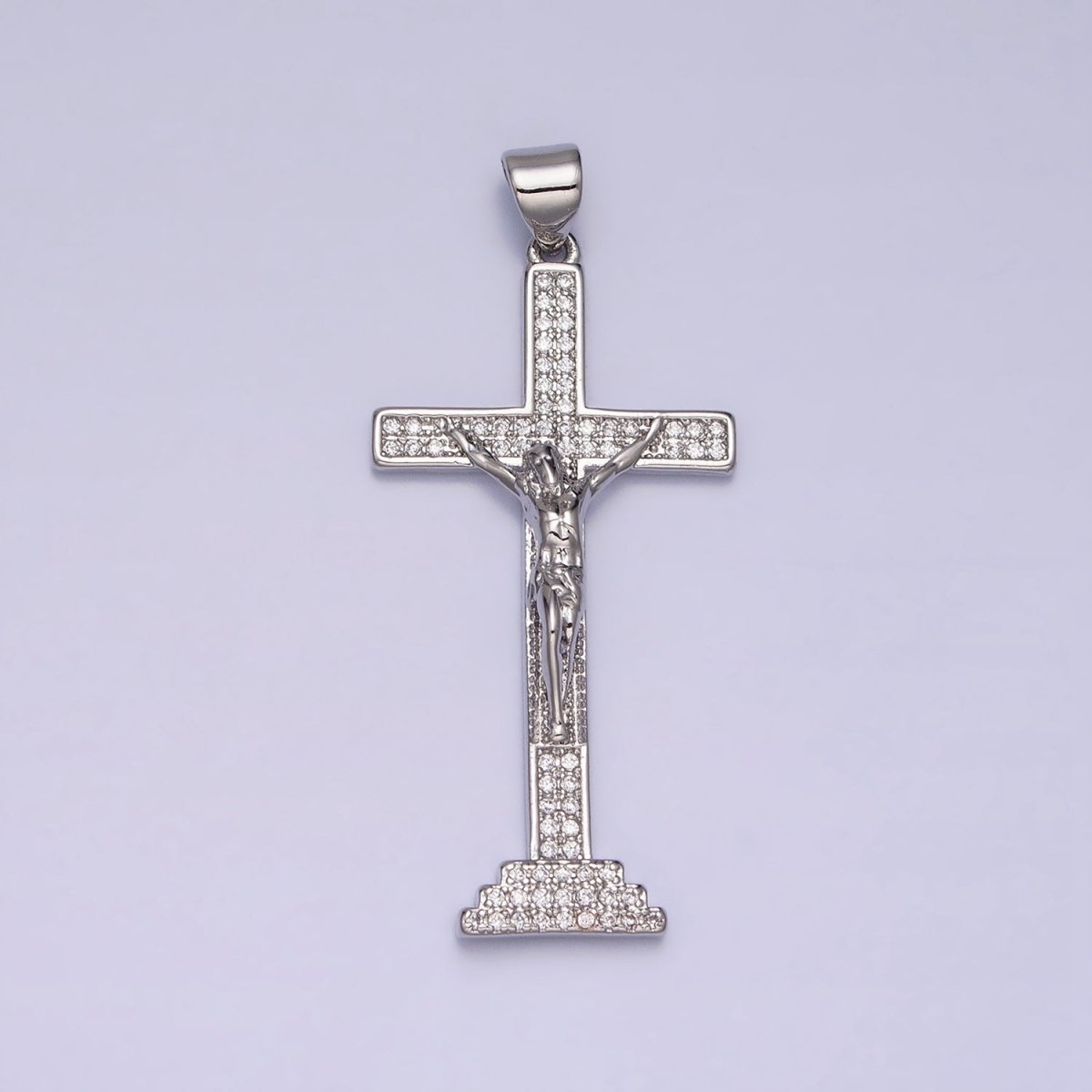 24K Gold Filled Cross Pendant | Jesus Crucifix Pendant | Religious Cross Charm Necklace AA252 AA253 - DLUXCA