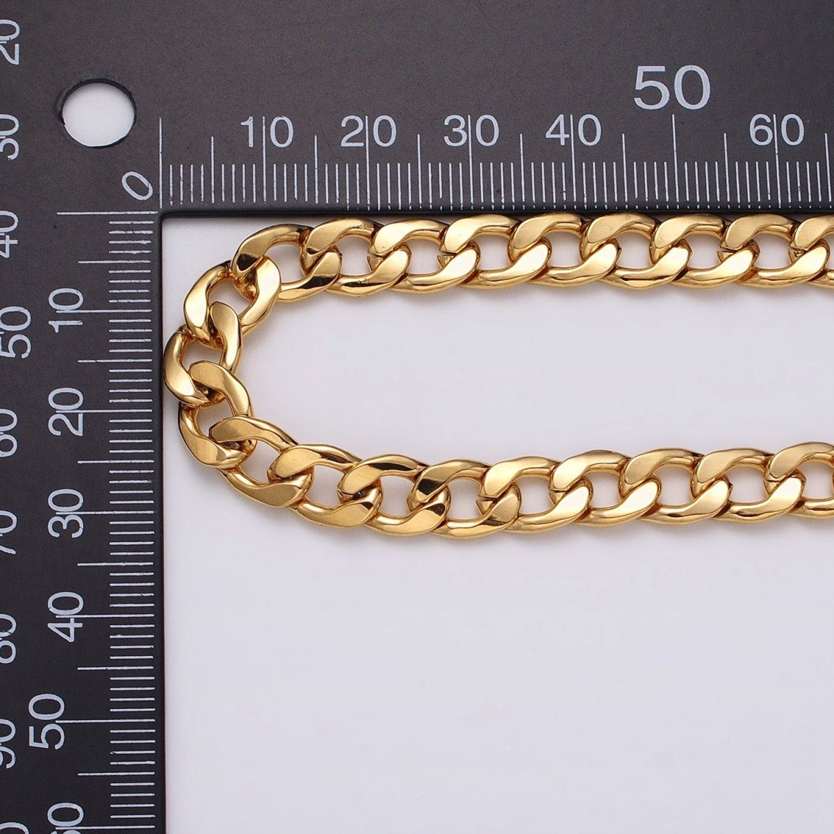 24k Gold Filled Cuban Curb Chain 7.5mm Unfinished Unisex Curb Link Chain by Yard Wholesale Jewelry Making Supplies | ROLL-1283 ROLL-1284 Clearance Pricing - DLUXCA