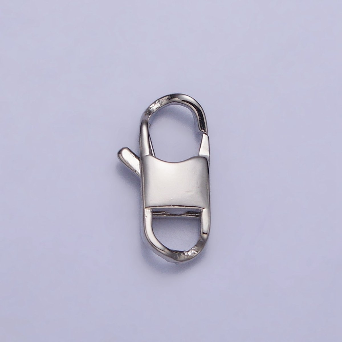 24K Gold Filled Curved Lobster Clasps Hammered Geometric Rectangular Closure Supply in Gold & Silver | Z-119 Z-120 - DLUXCA