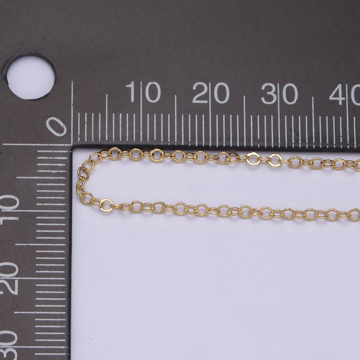 24K Gold Filled Dainty 0.8mm CABLE Chain, Silver Unfinished Chain For Jewelry Making | ROLL-619, ROLL-620 Clearance Pricing - DLUXCA