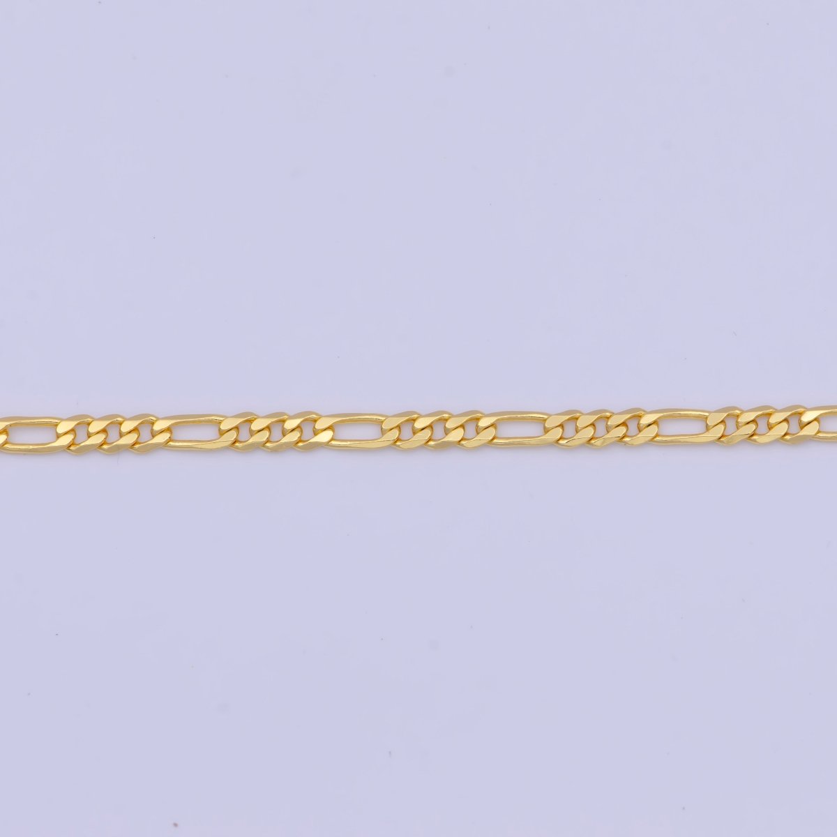 24K Gold Filled Dainty Figaro Chain Minimalist Necklace, Unisex Figaro Chain Necklace 2.4mm Width Ready to Wear | WA-1130 Clearance Pricing - DLUXCA