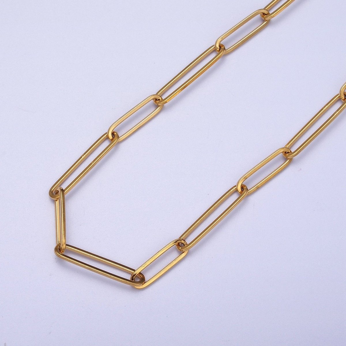 24K Gold Filled Double 15mm & 20mm Paperclip Link Gold, Silver Unfinished Chain | ROLL-921 ROLL-922 Clearance Pricing - DLUXCA