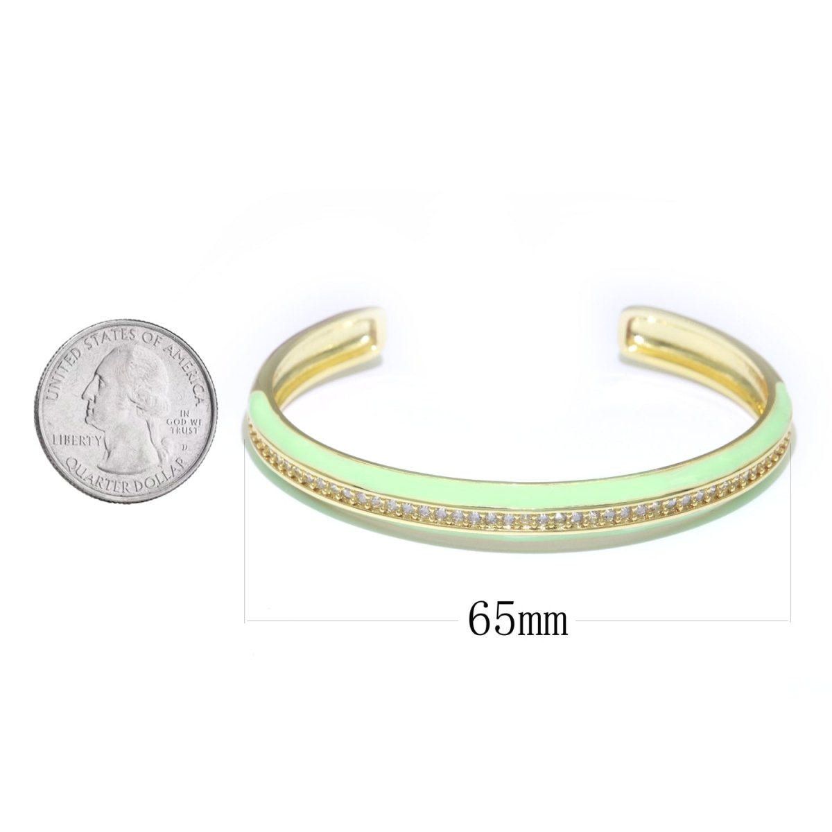 24K Gold Filled Enamel Cuff Bracelet Wholesale Fashion Jewelry | WA-073 to WA-082 Clearance Pricing - DLUXCA