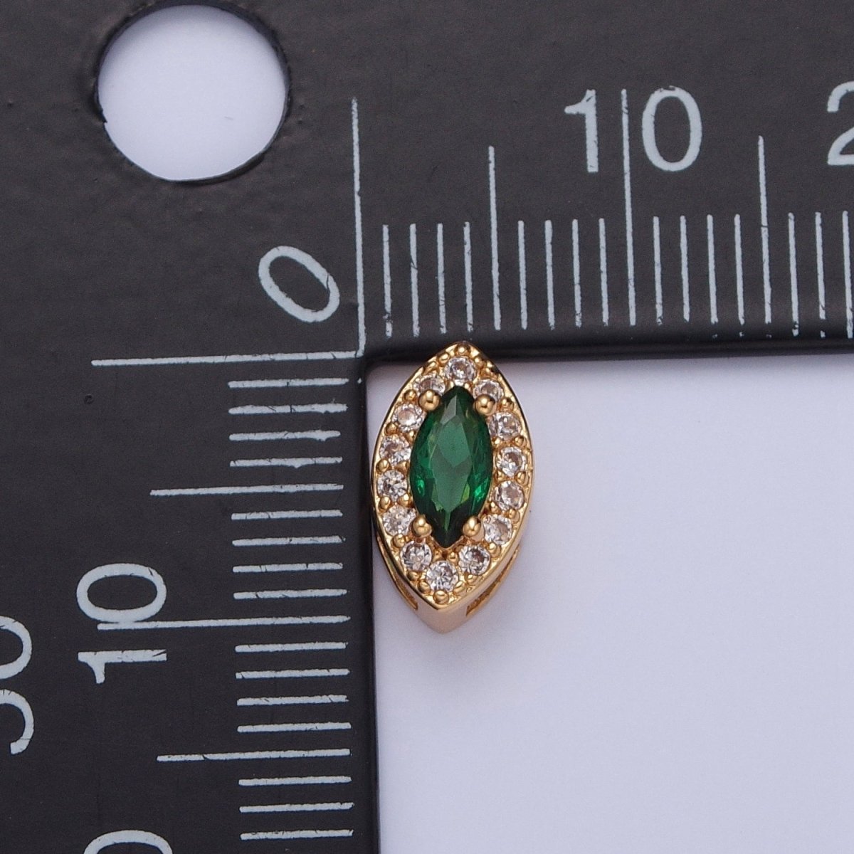 24K Gold Filled Evil Eye Spacer Bead, CZ Micro Pave Amulet Charm Bracelet Necklace Supply For DIY Jewelry Making B-446 B-447 B-449 B-451 B-456 B-572 W-781 - DLUXCA