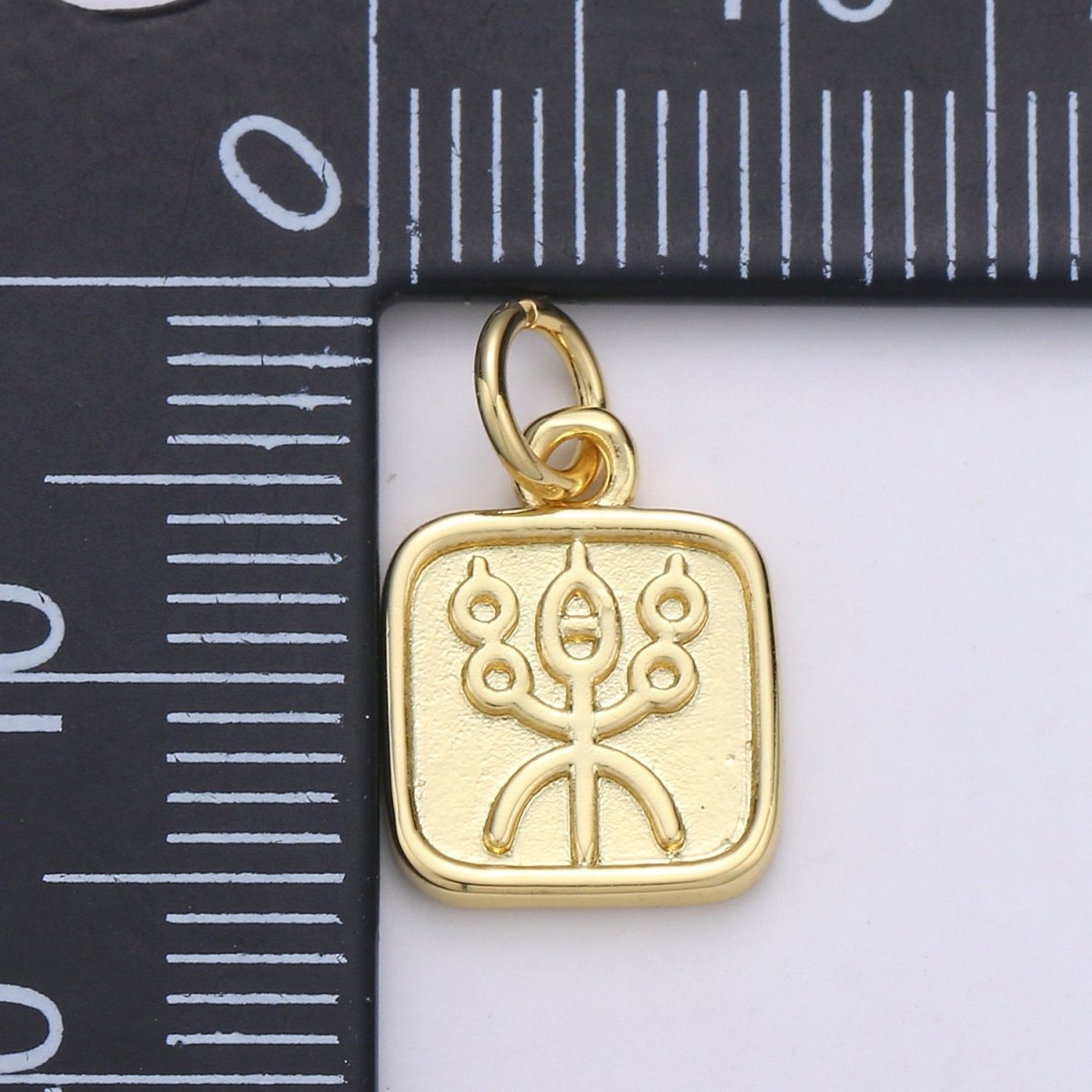 24K Gold Filled Fire Charm For Jewelry Making, Necklace Earring Bracelet Anklet Component Supply, For Gift E-072 - DLUXCA