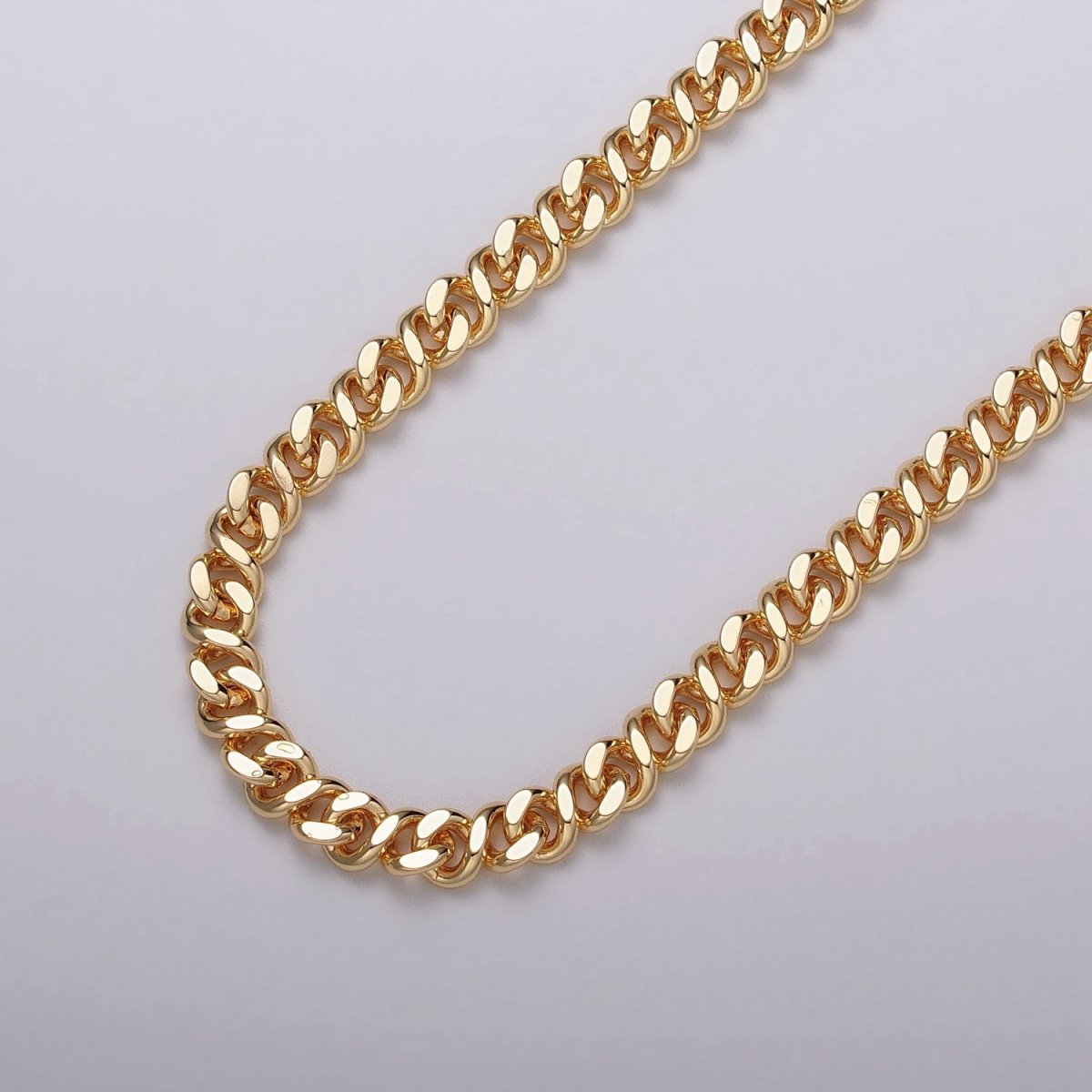 24k Gold Filled Flat Double Curb Figaro Eight Designed Unfinished Chain by Yard in Gold & Silver | ROLL-1053, ROLL-1107 Clearance Pricing - DLUXCA