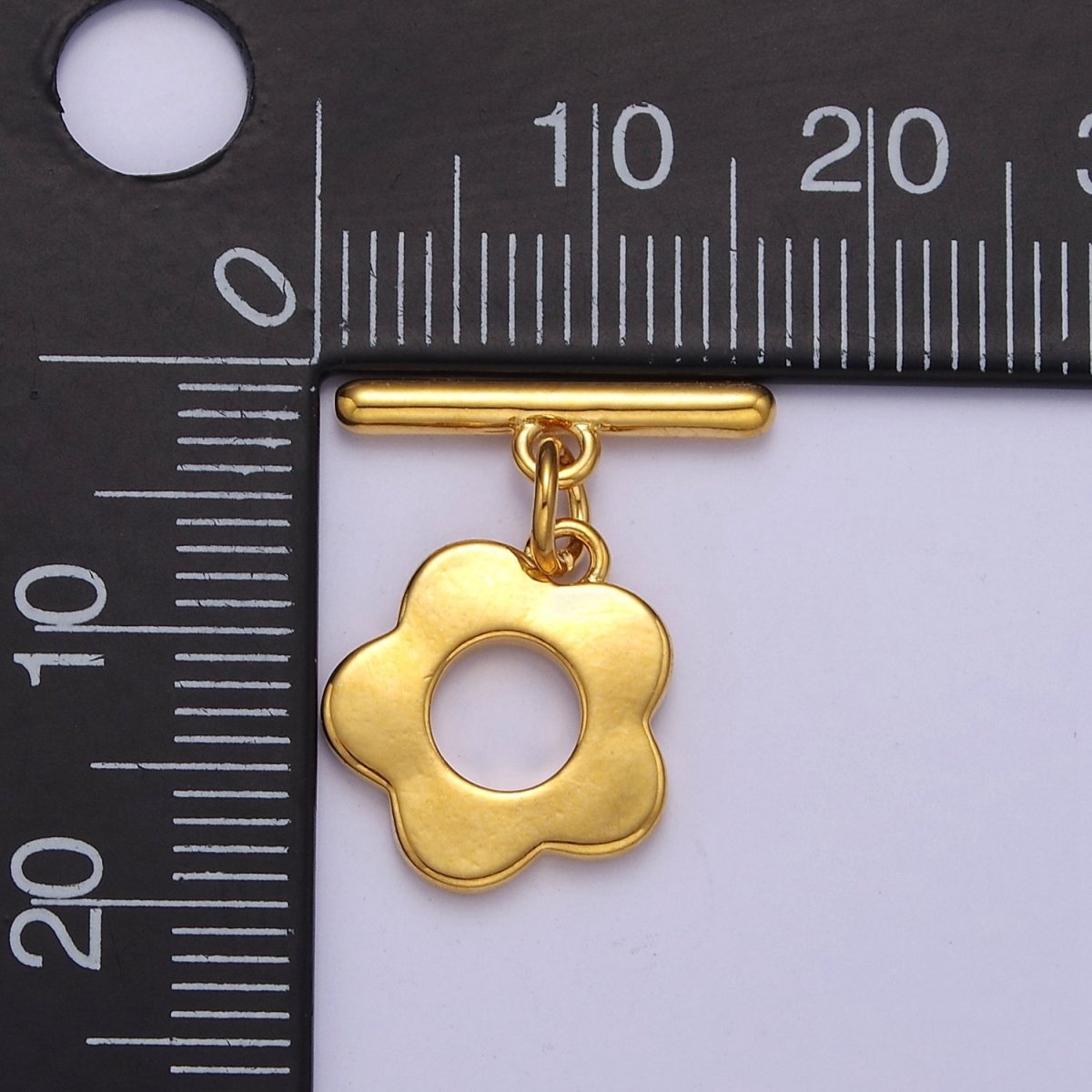 24k Gold Filled Flower Toggle Clasp, Jewelry Clasp OT Clasp Findings L-711 L-712 L-822 - DLUXCA