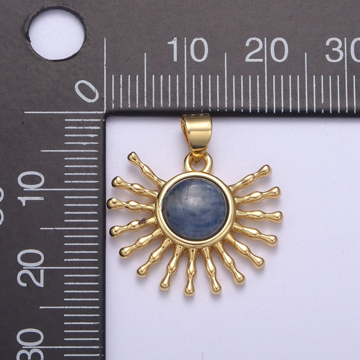 24K Gold Filled Geometric Sun Pendant Necklace, Sunray Charm, Celestial Sunbeam Inspired H-114 H-116 - H-117 - DLUXCA