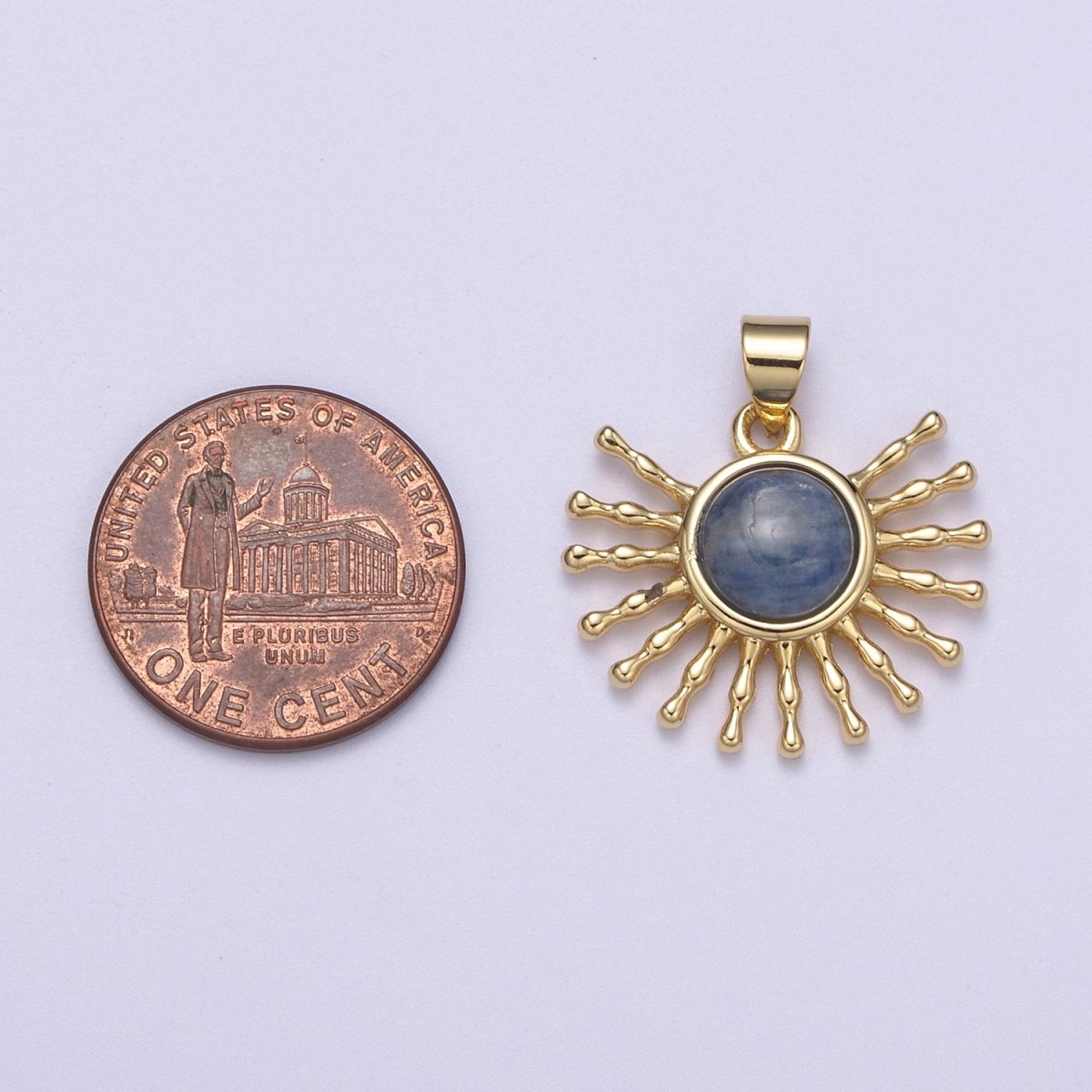 24K Gold Filled Geometric Sun Pendant Necklace, Sunray Charm, Celestial Sunbeam Inspired H-114 H-116 - H-117 - DLUXCA