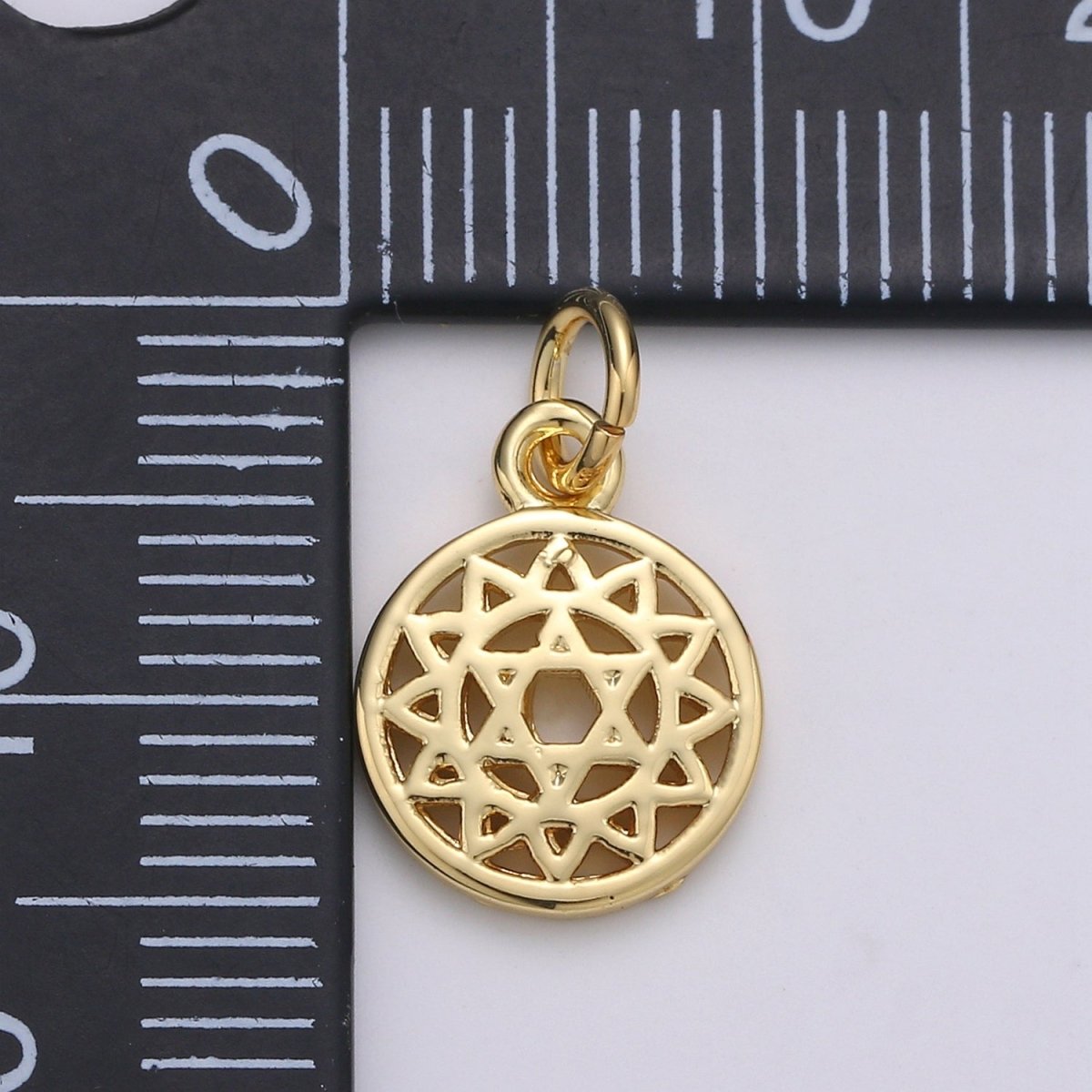 24K Gold Filled Geometry Charm D-917 - DLUXCA