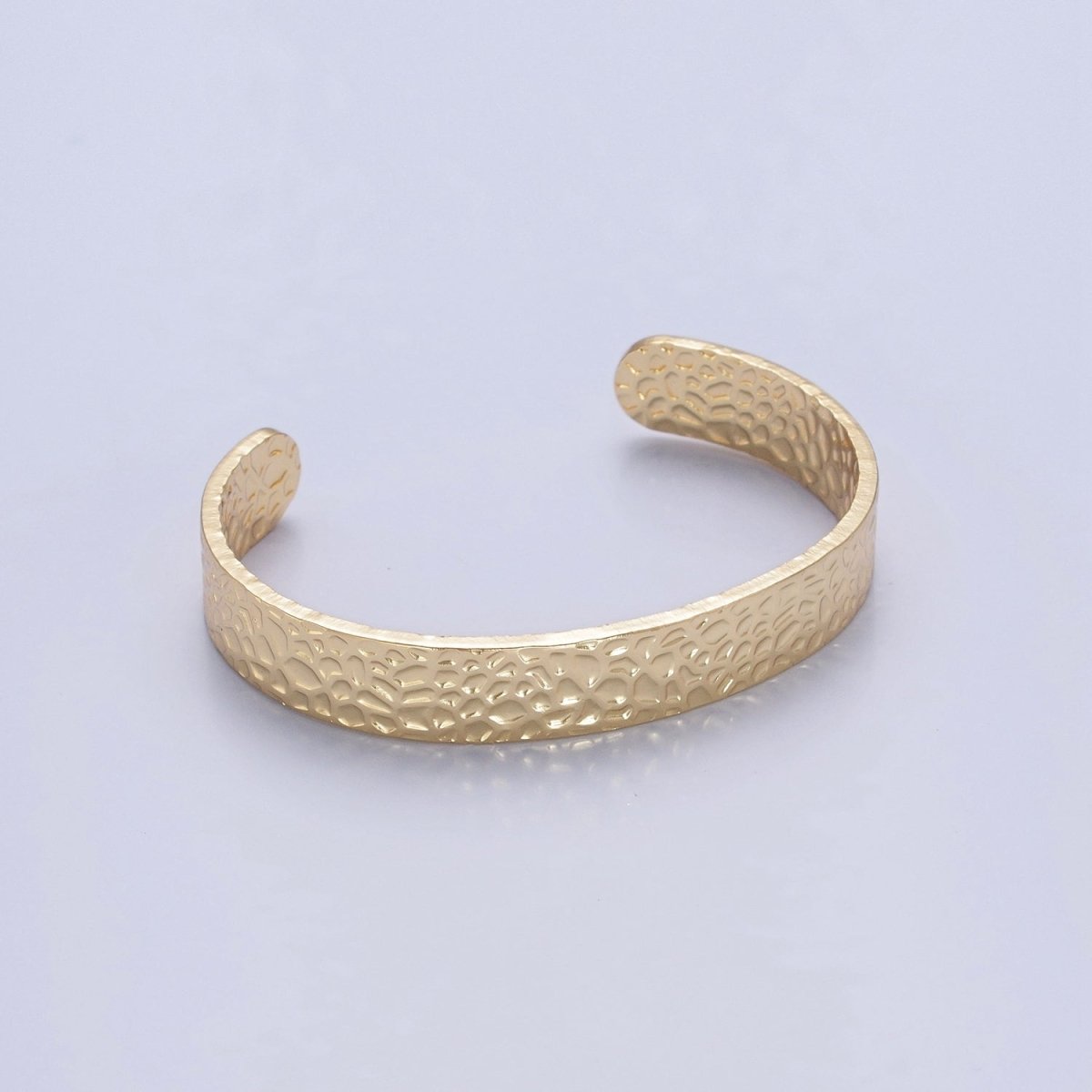 24K Gold Filled Hammered Bangle Bracelet in Gold & Silver | WA-986 WA-987 Clearance Pricing - DLUXCA