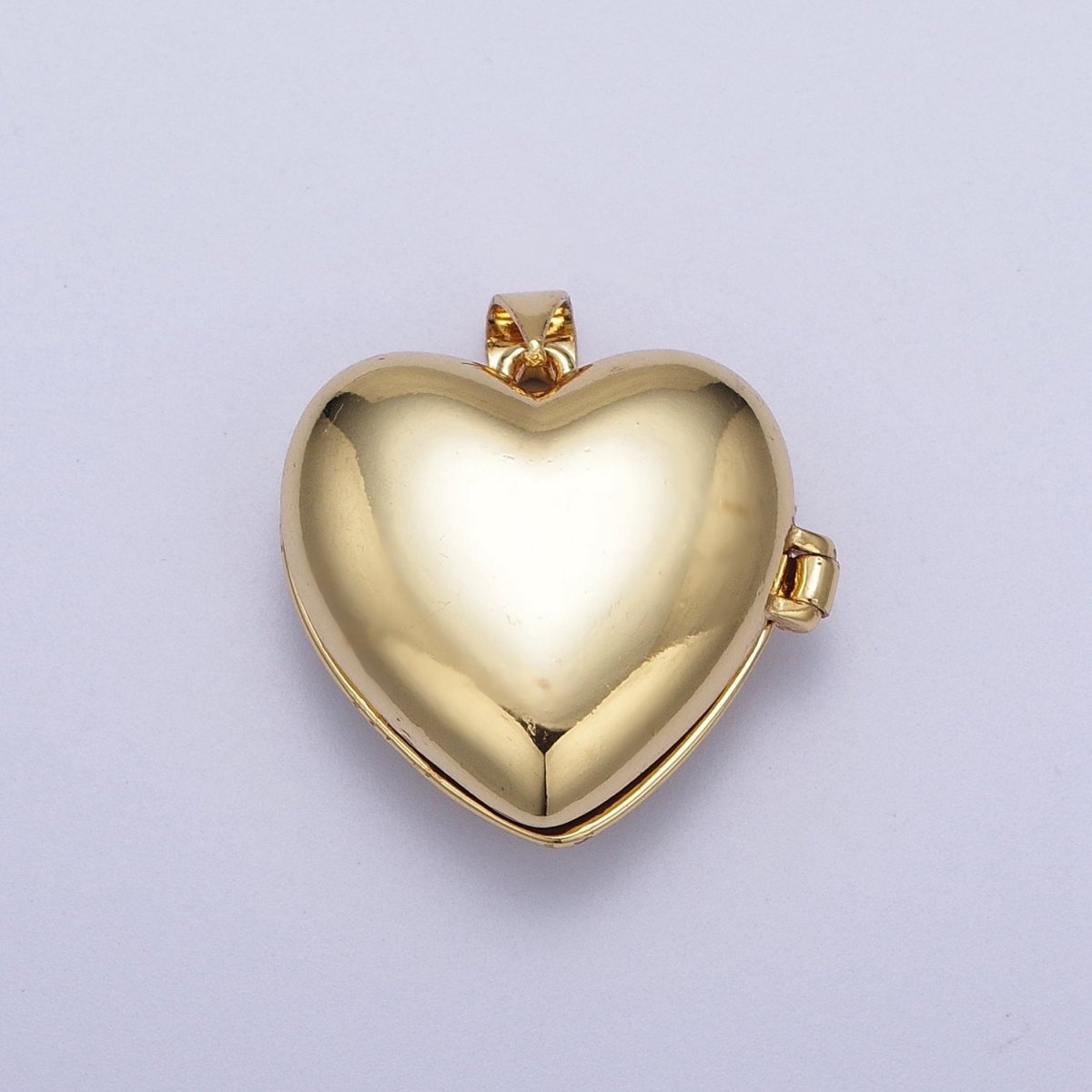 24K Gold Filled Heart Black, Blue, Pink, White, Green Locket Pendant H-151 H-152 H-160 H-163 H-164 - DLUXCA