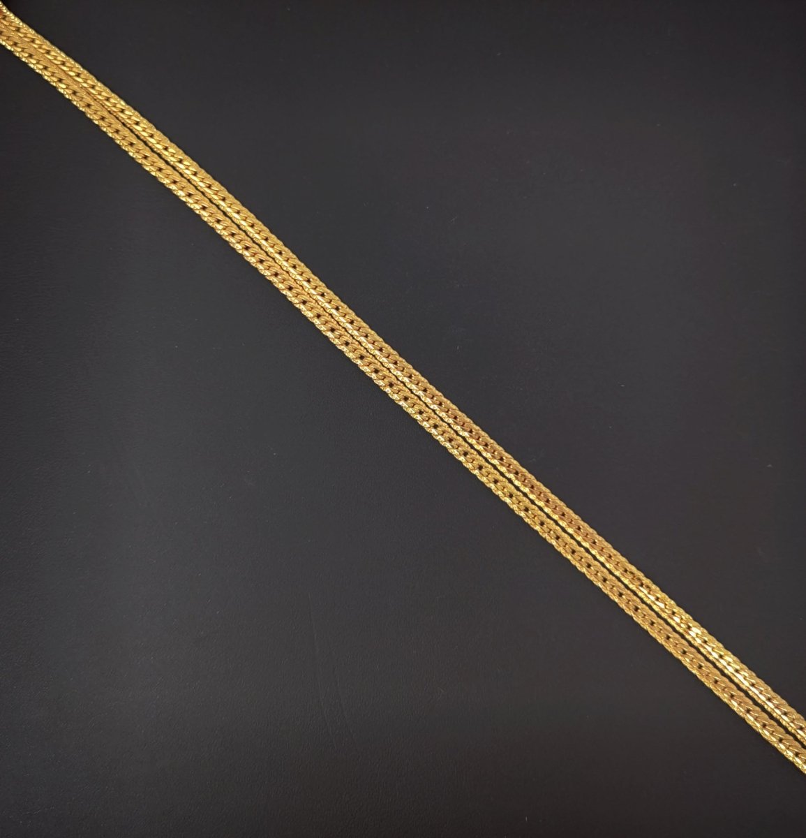 24K Gold Filled Herringbone Chain Necklace, 19.8 inch Herringbone Finished Necklace For Jewelry Making, 3.1mm Herringbone Necklace w/ Lobster Clasps | CN-974 Clearance Pricing - DLUXCA
