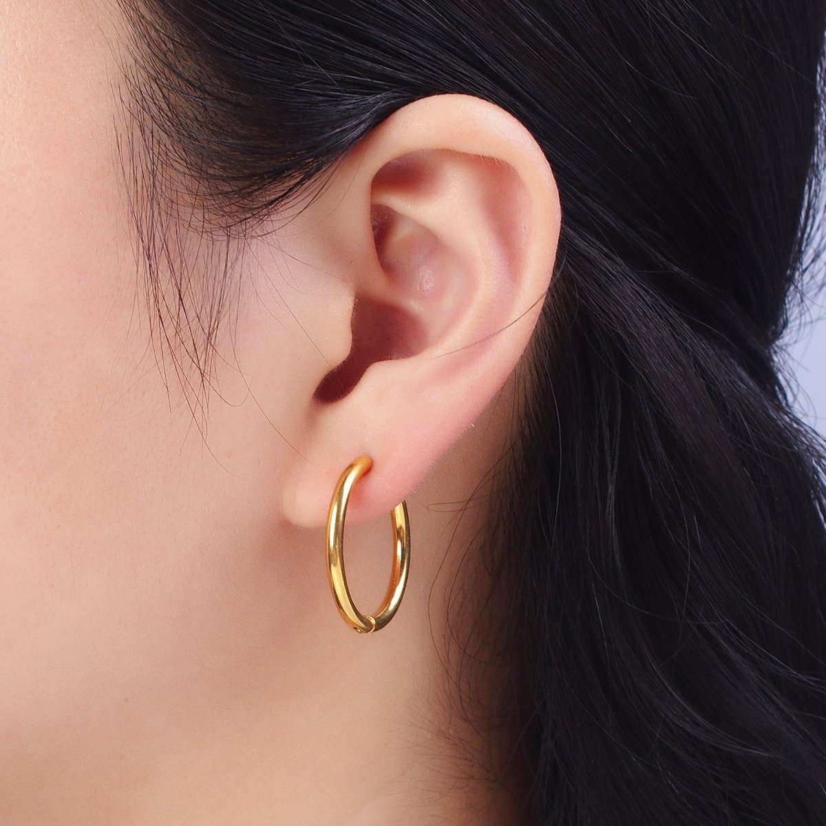 24K Gold Filled Hoop Earrings-Sleeper Earrings Hypoallergenic Earring Hoops Women Hoops Everyday Simple Hoops-Tiny Hoops P-289 P-290 P-291 P-292 P-293 P-294 P-295 P-296 P-297 P-298 - DLUXCA