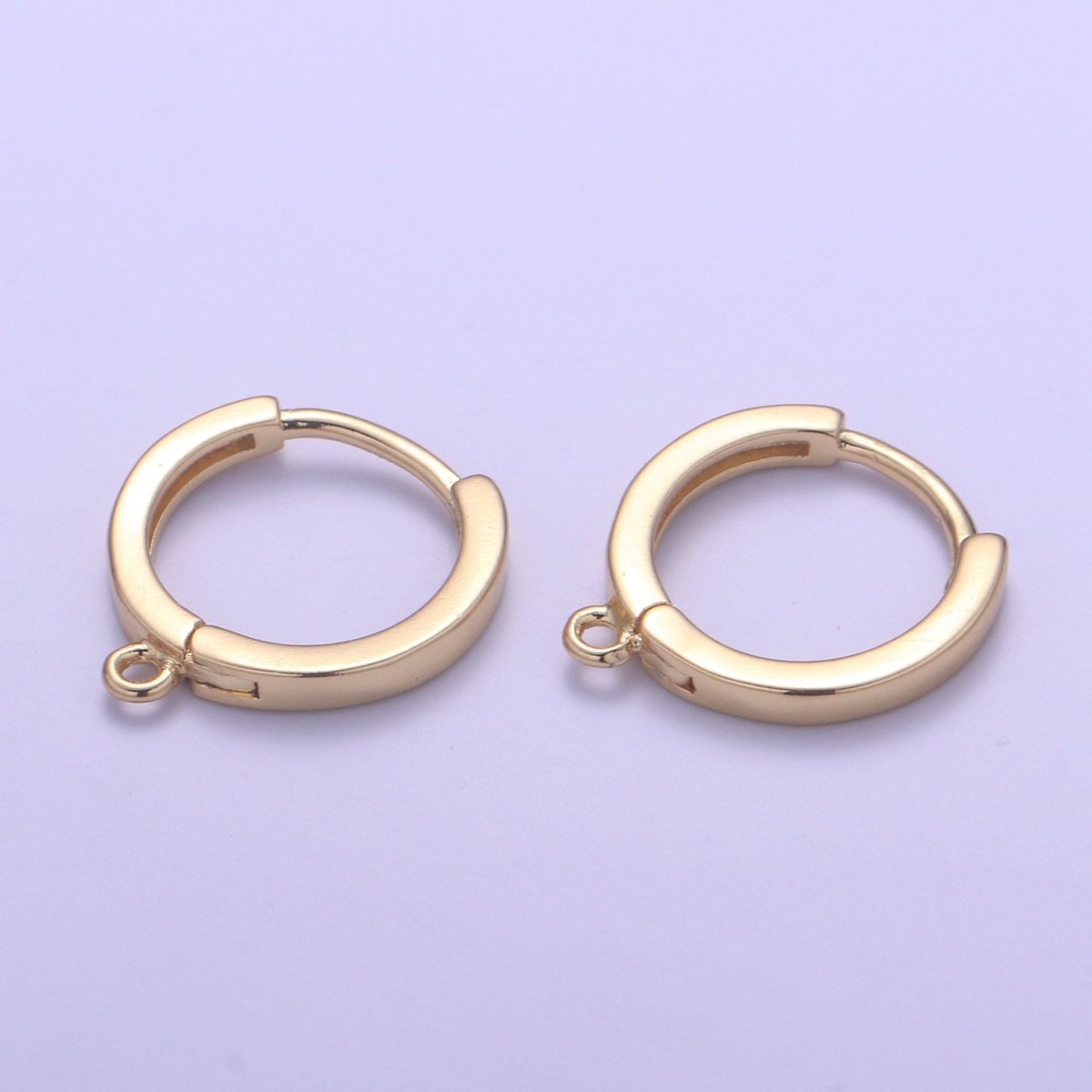 24k Gold Filled Huggies Open Loop Earrings Supplies | K-872 - DLUXCA