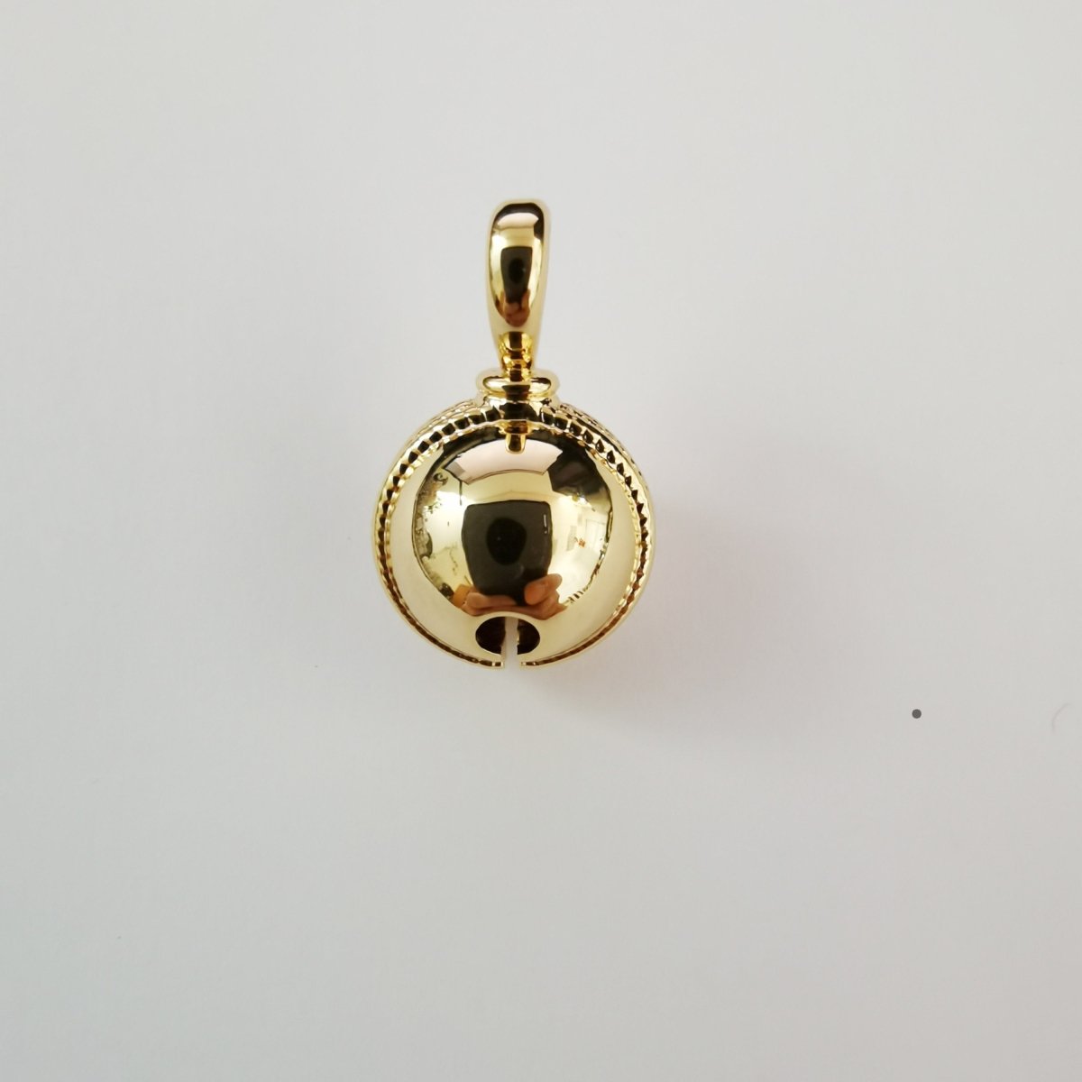 24k Gold Filled Jingle Bell Charms Round Bell Charms Antique Gold Bell Pendant for anklet Necklace Bracelet making " Can Jingle" D-157 D-158 - DLUXCA