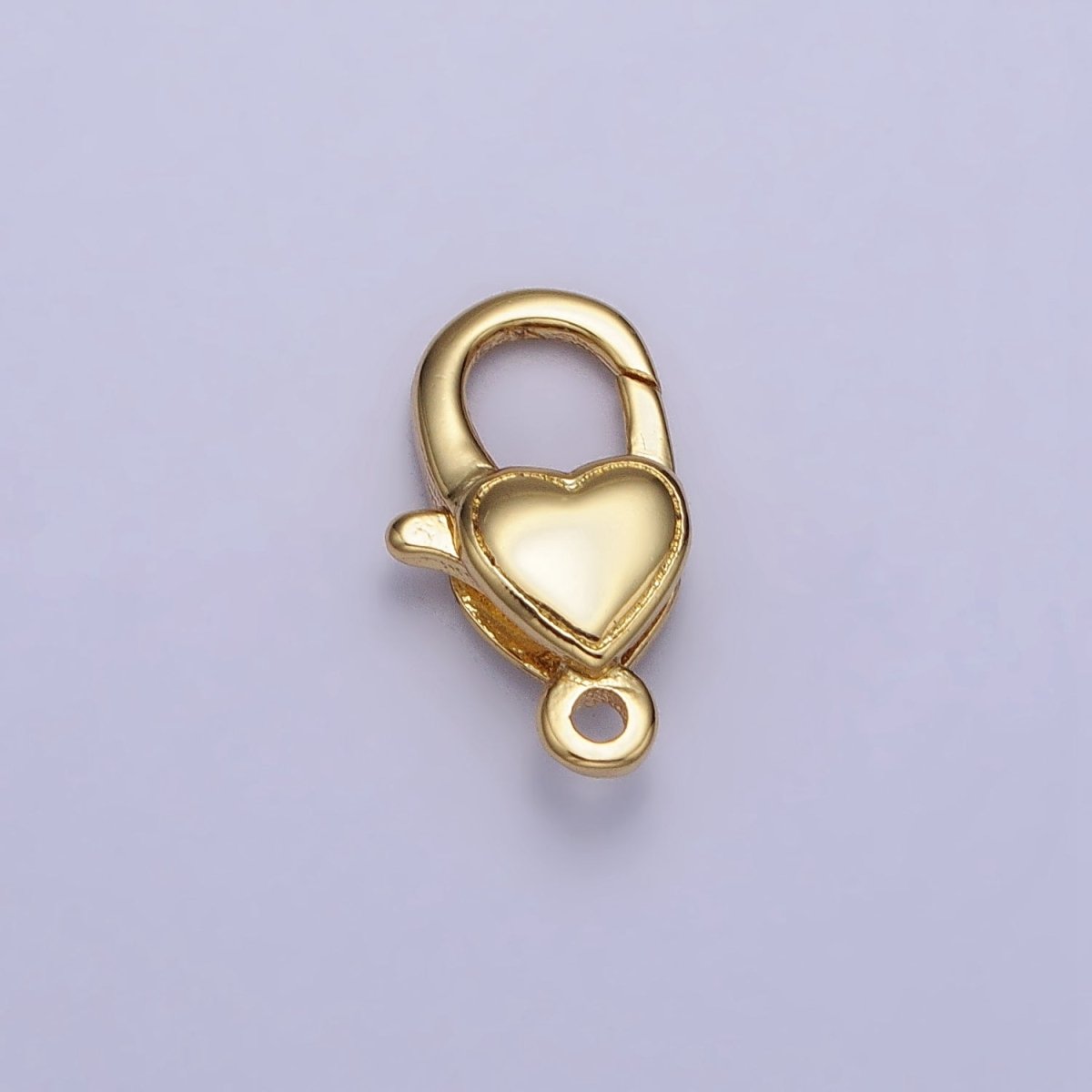 24K Gold Filled Love Heart Oval Lobster Clasps Jewelry Closure Supply in Gold & Silver | Z-129 Z-130 - DLUXCA