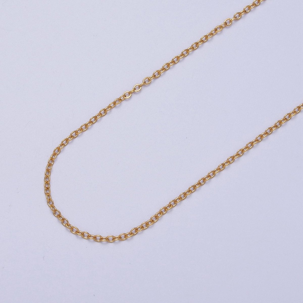24K Gold Filled Mini 1.3mm Cable Unfinished Chain in Gold & Silver | ROLL-949 ROLL-950 Clearance Pricing - DLUXCA