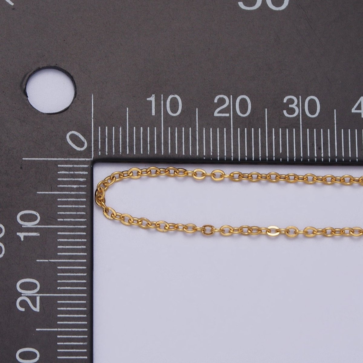24K Gold Filled Mini 1.5mm Cable Unfinished Chain in Gold & Silver | ROLL-951 ROLL-952 - DLUXCA