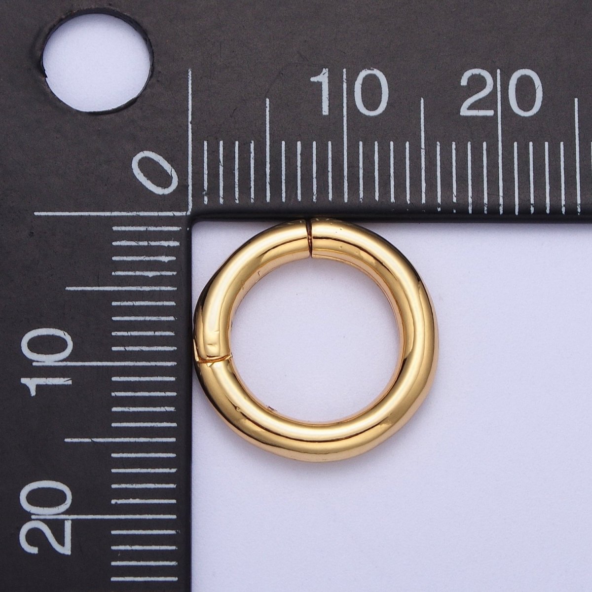 24K Gold Filled Minimalist Spring Gate Ring Findings For Jewelry Making L-933 L-934 - DLUXCA