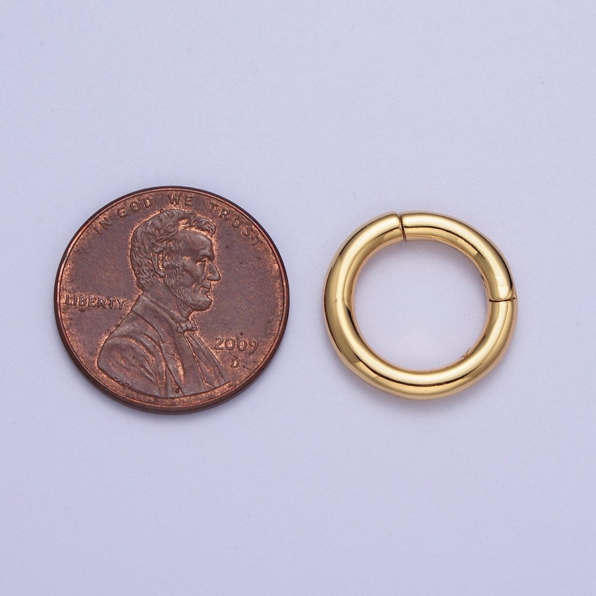 24K Gold Filled Minimalist Spring Gate Ring Findings For Jewelry Making L-933 L-934 - DLUXCA