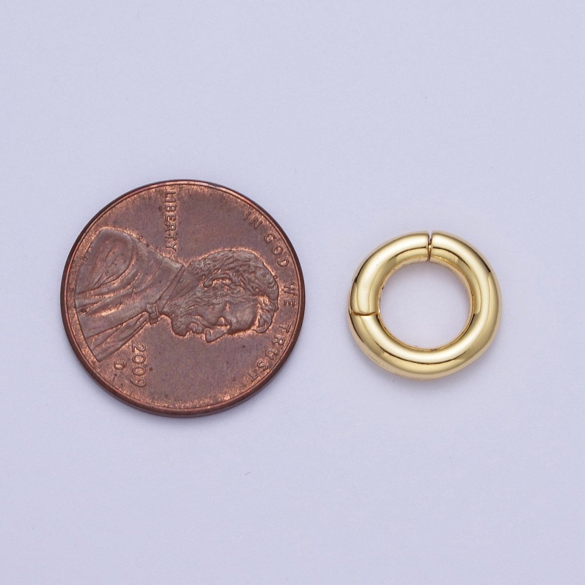 24K Gold Filled Minimalist Spring Gate Ring Findings For Jewelry Making L-933 L-934 - DLUXCA