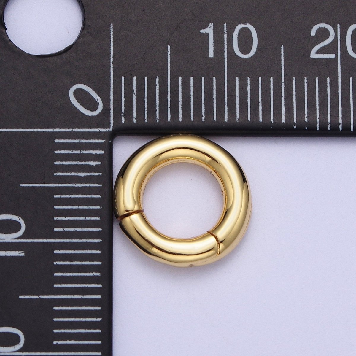 24K Gold Filled Minimalist Spring Gate Ring Findings For Jewelry Making L-933 L-934 - DLUXCA